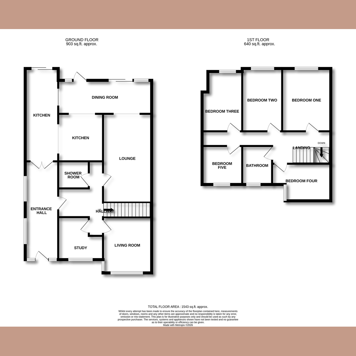 5, Cedar Road, Benfleet floorplan