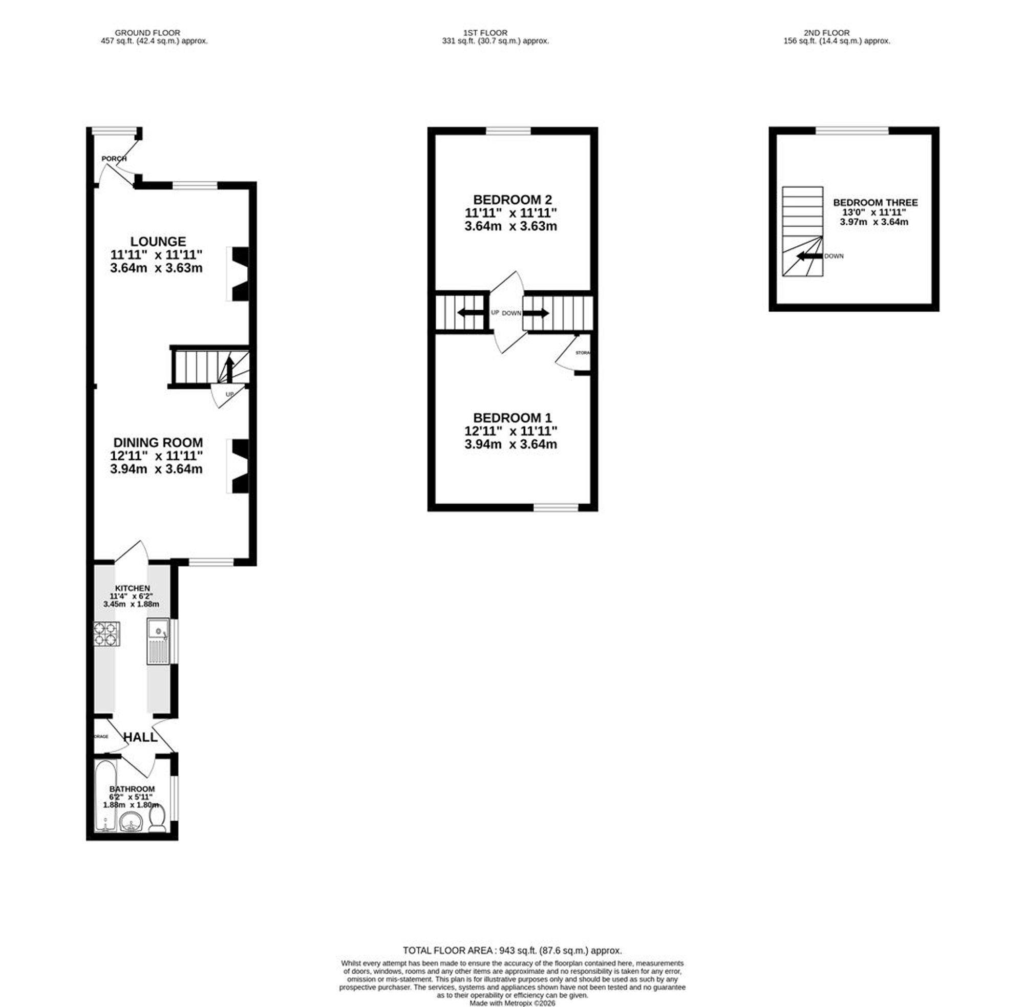 70 Bentinck Road, Chesterfield floorplan