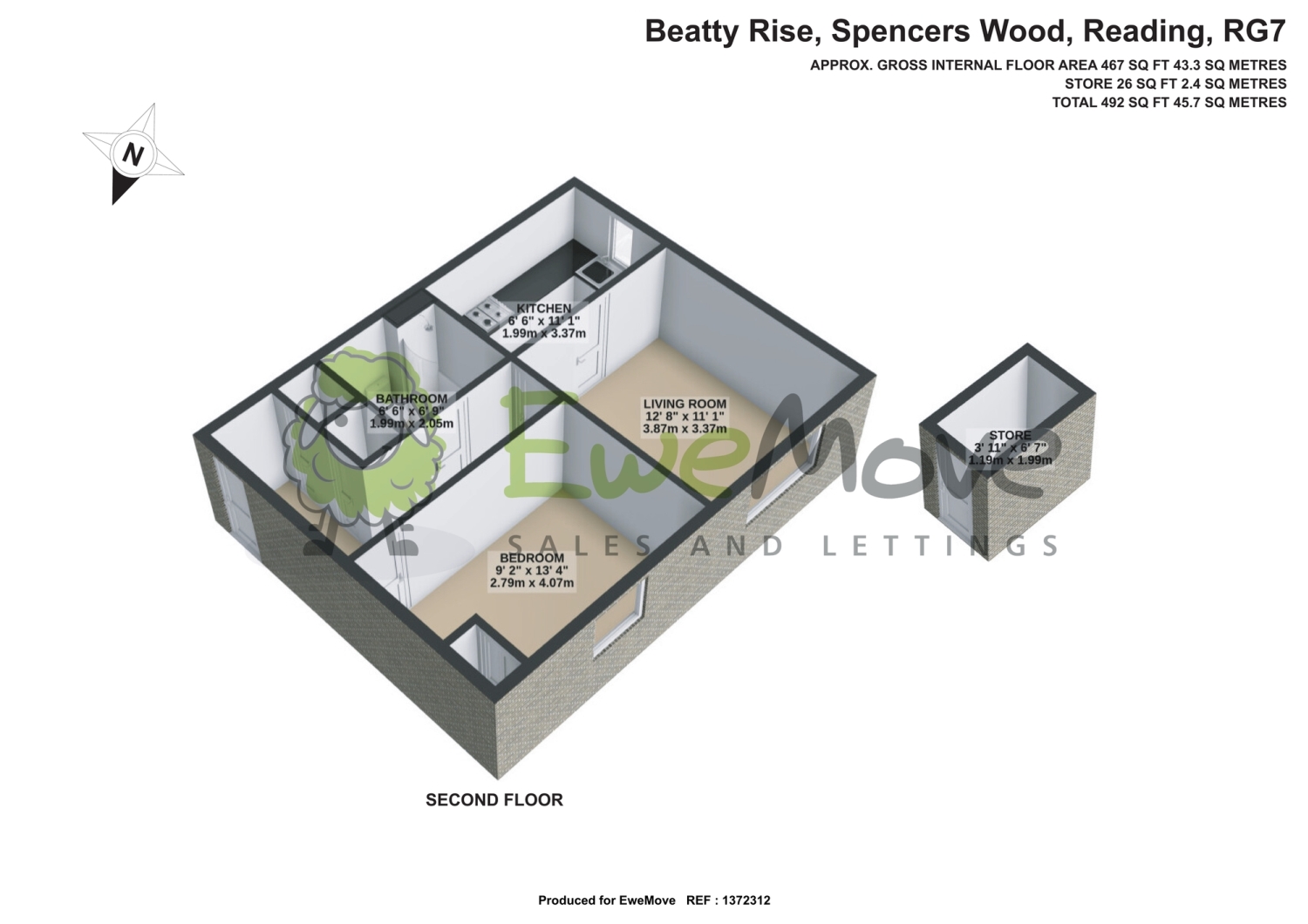 41, Beatty Rise, Reading floorplan