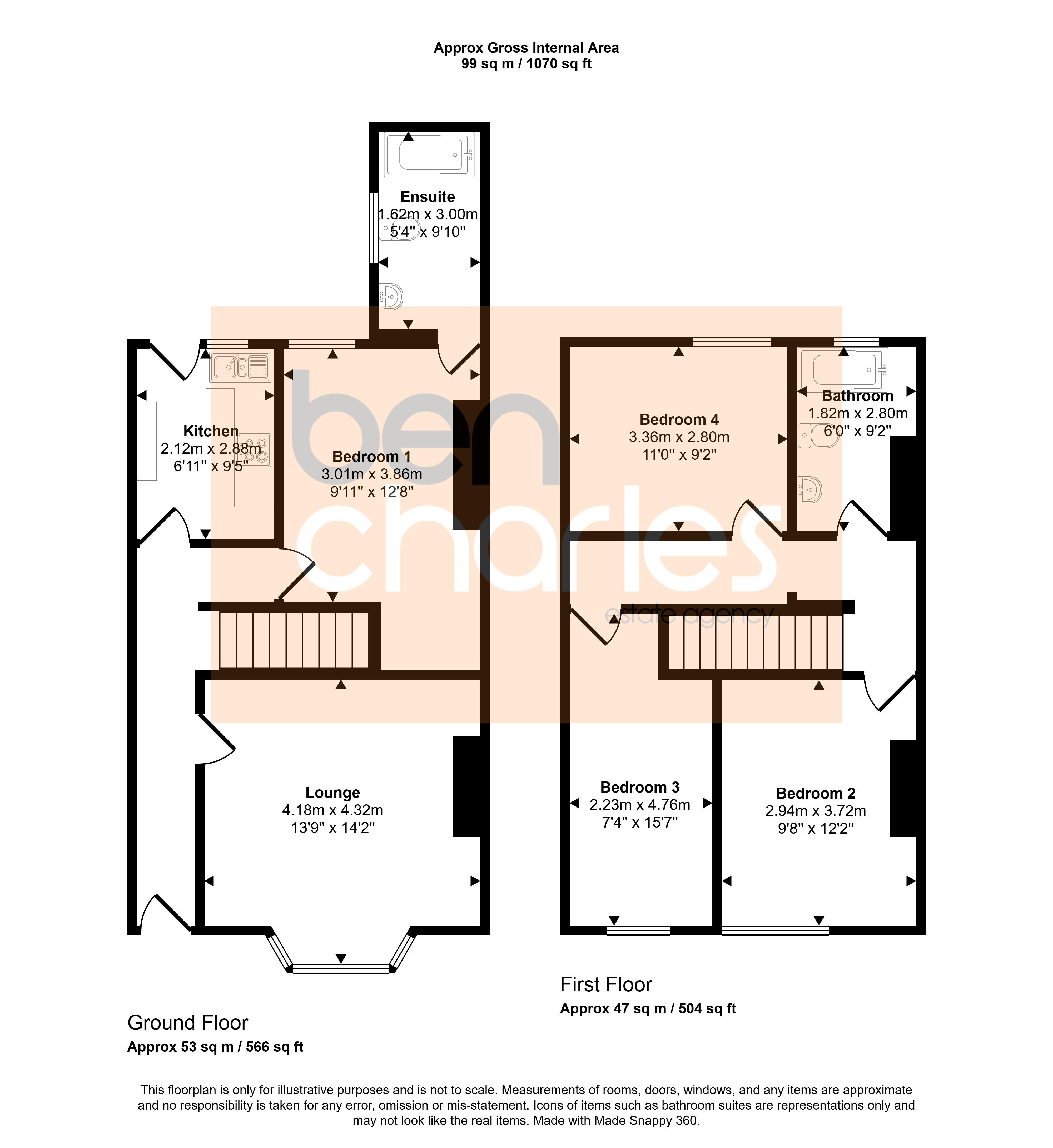 94, High Street South, Durham floorplan