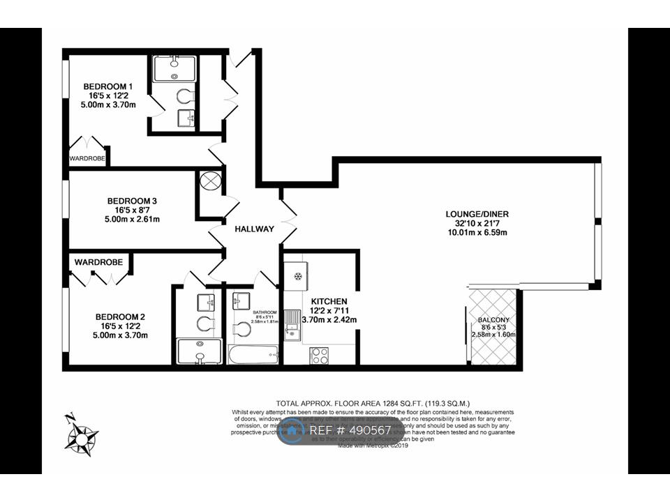 3 Bedrooms Flat to rent in Lendsbury House, London SW6