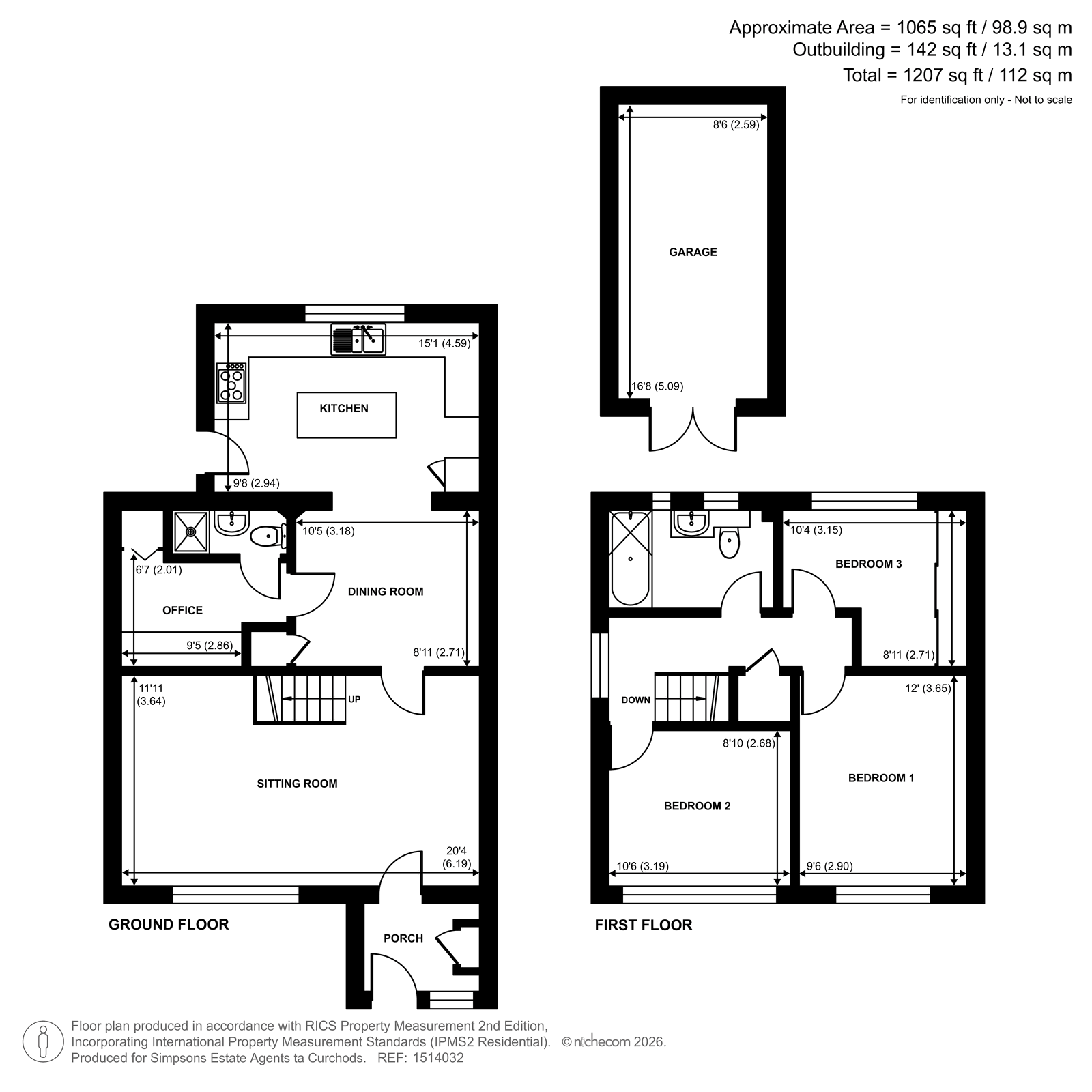 8, High Tree Close, Row Town floorplan
