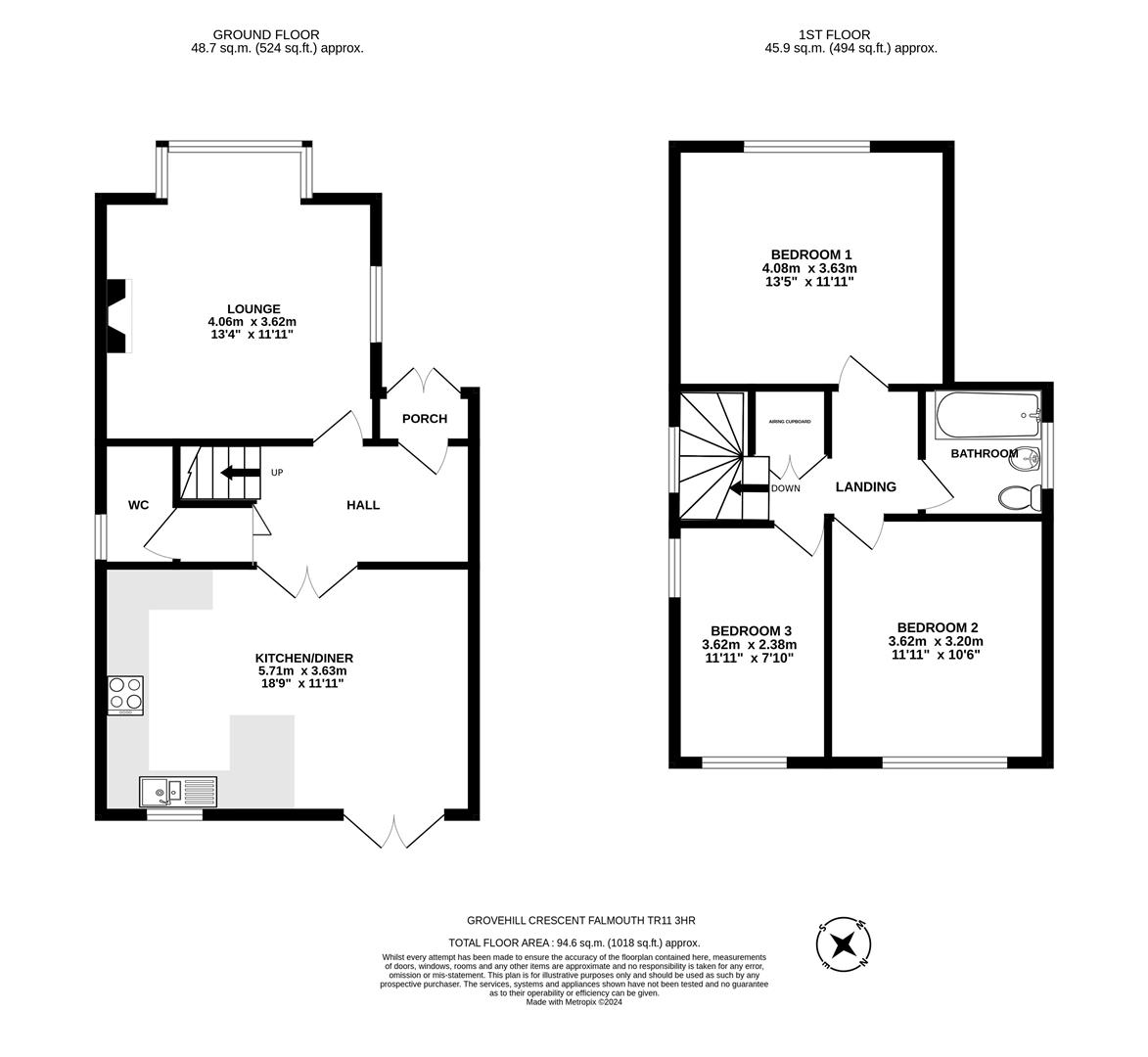 Grovehill Crescent, Falmouth TR11, 3 bedroom detached house for sale