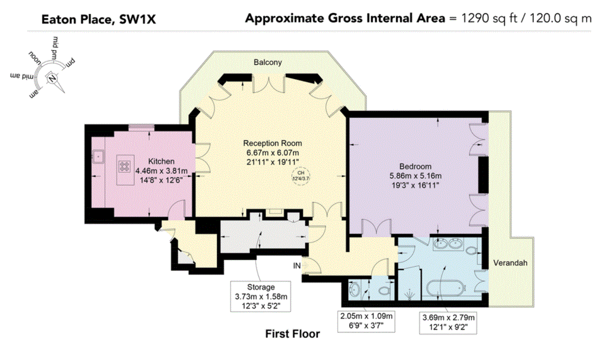 2, 104 Eaton Place, London floorplan