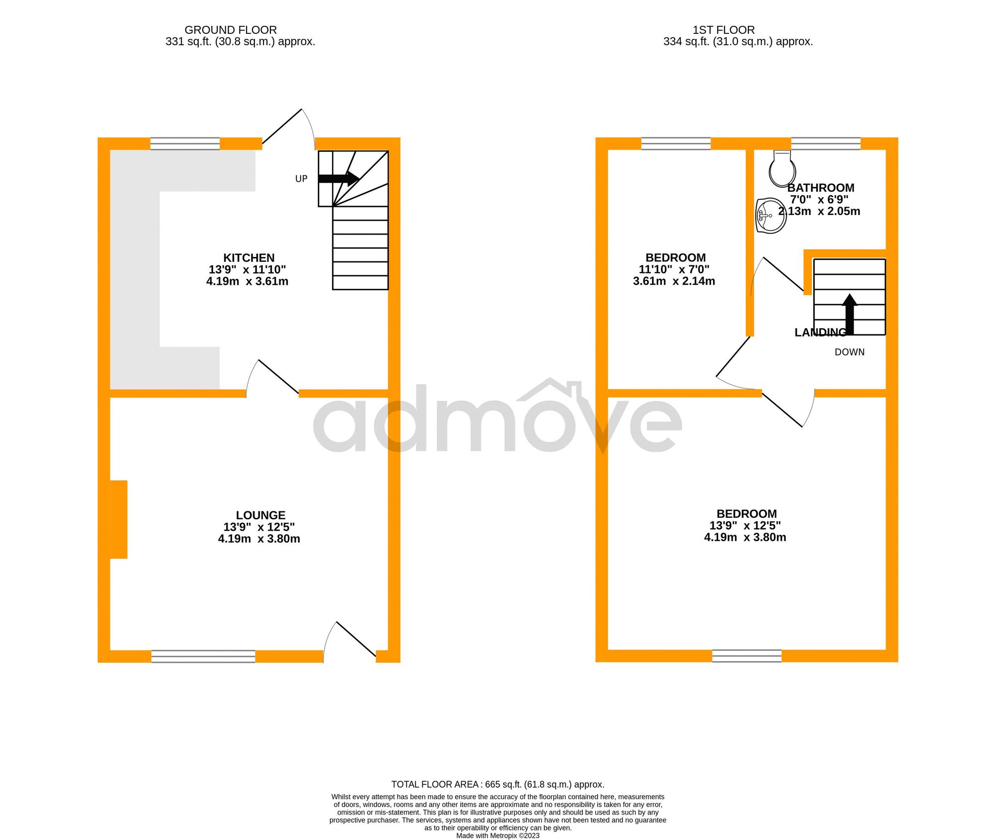 2 Woodland Terrace, Manchester floorplan