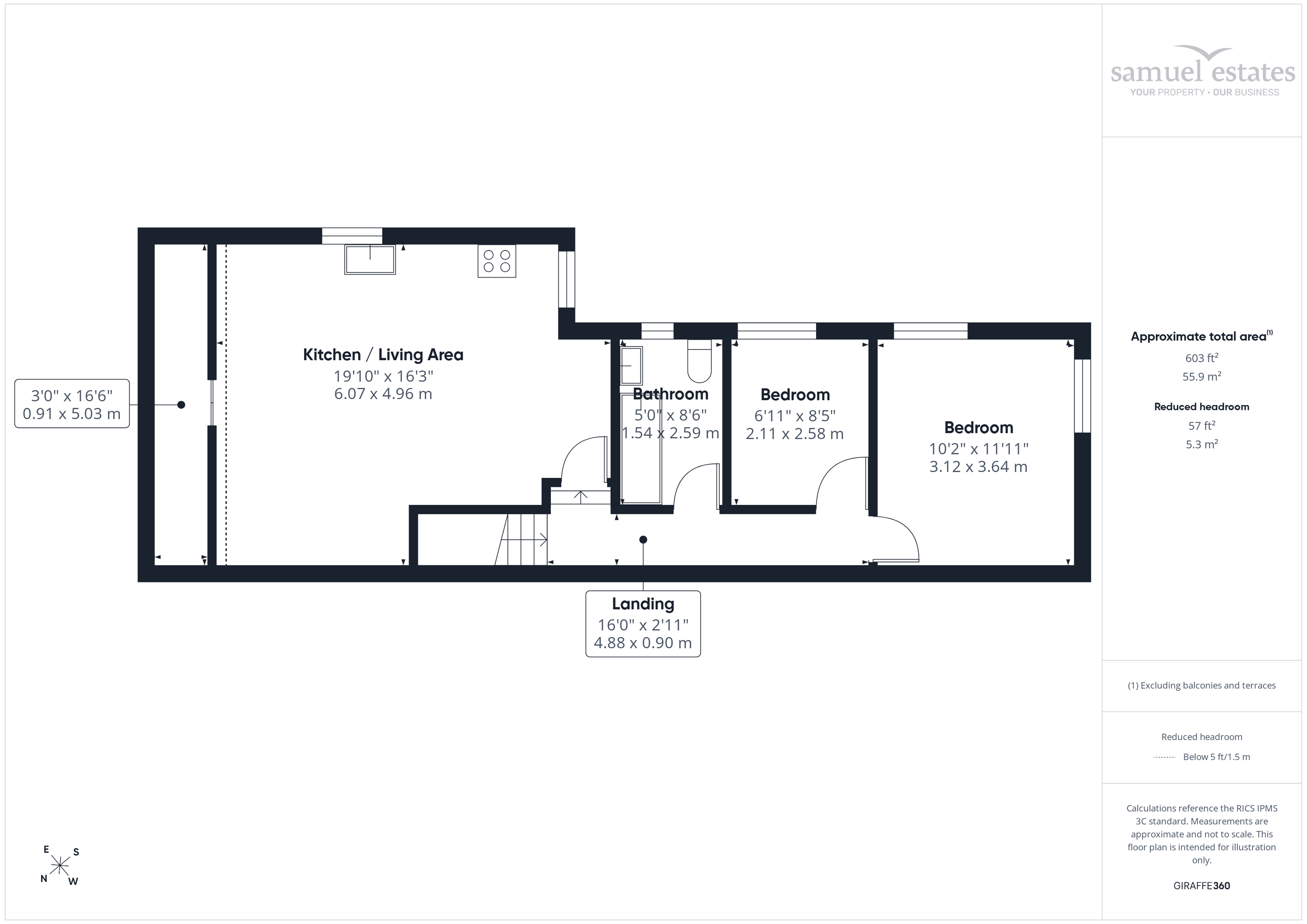 5, Flat 3, Clifton Road, London floorplan