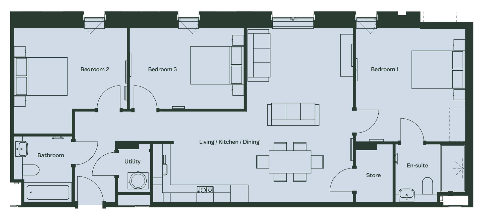 Plot 120 Eliza Yard, 125 Jersey Street, Manchester floorplan