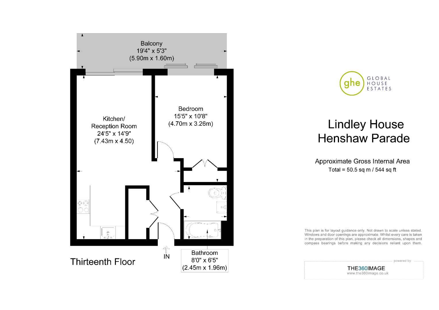 Flat 76, Lindley House, 1 Henshaw Parade, Hendon floorplan