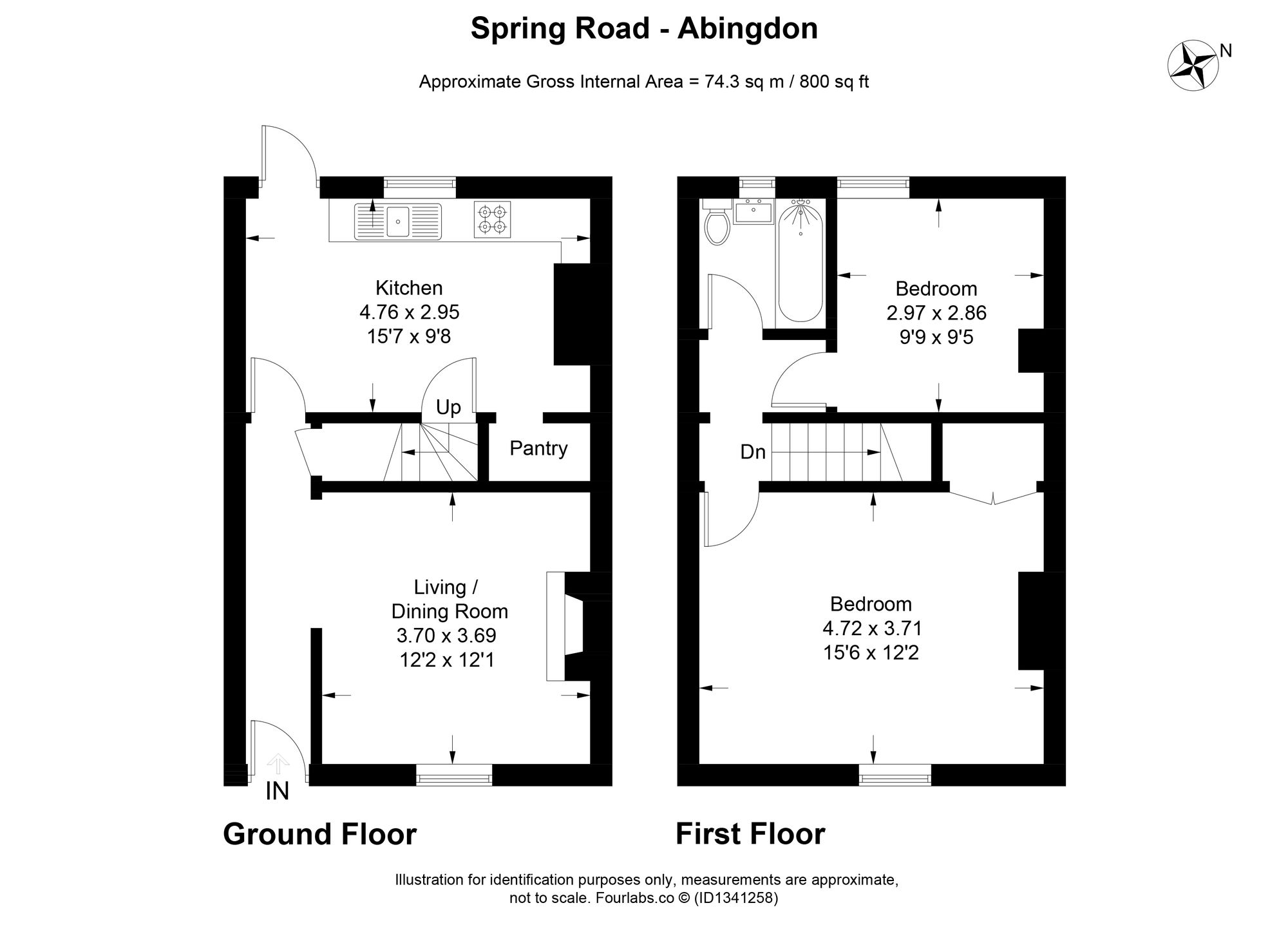 52, Spring Road, Abingdon, OX14 floorplan