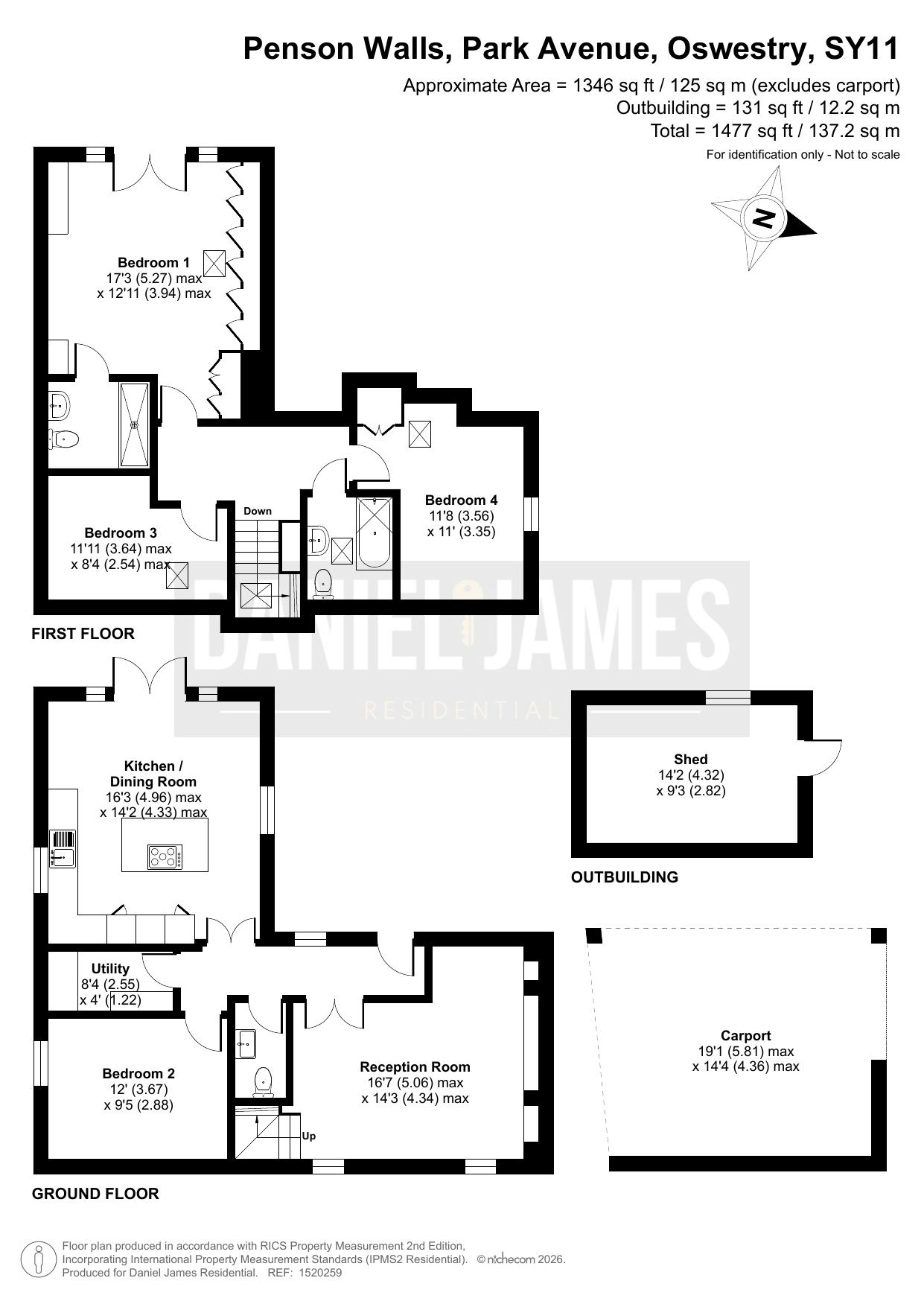 7 Penson Walls, Oswestry floorplan