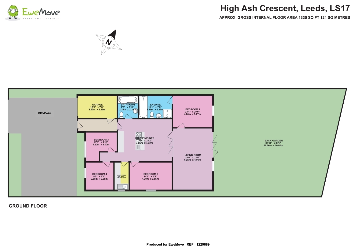 13, High Ash Crescent, Leeds floorplan