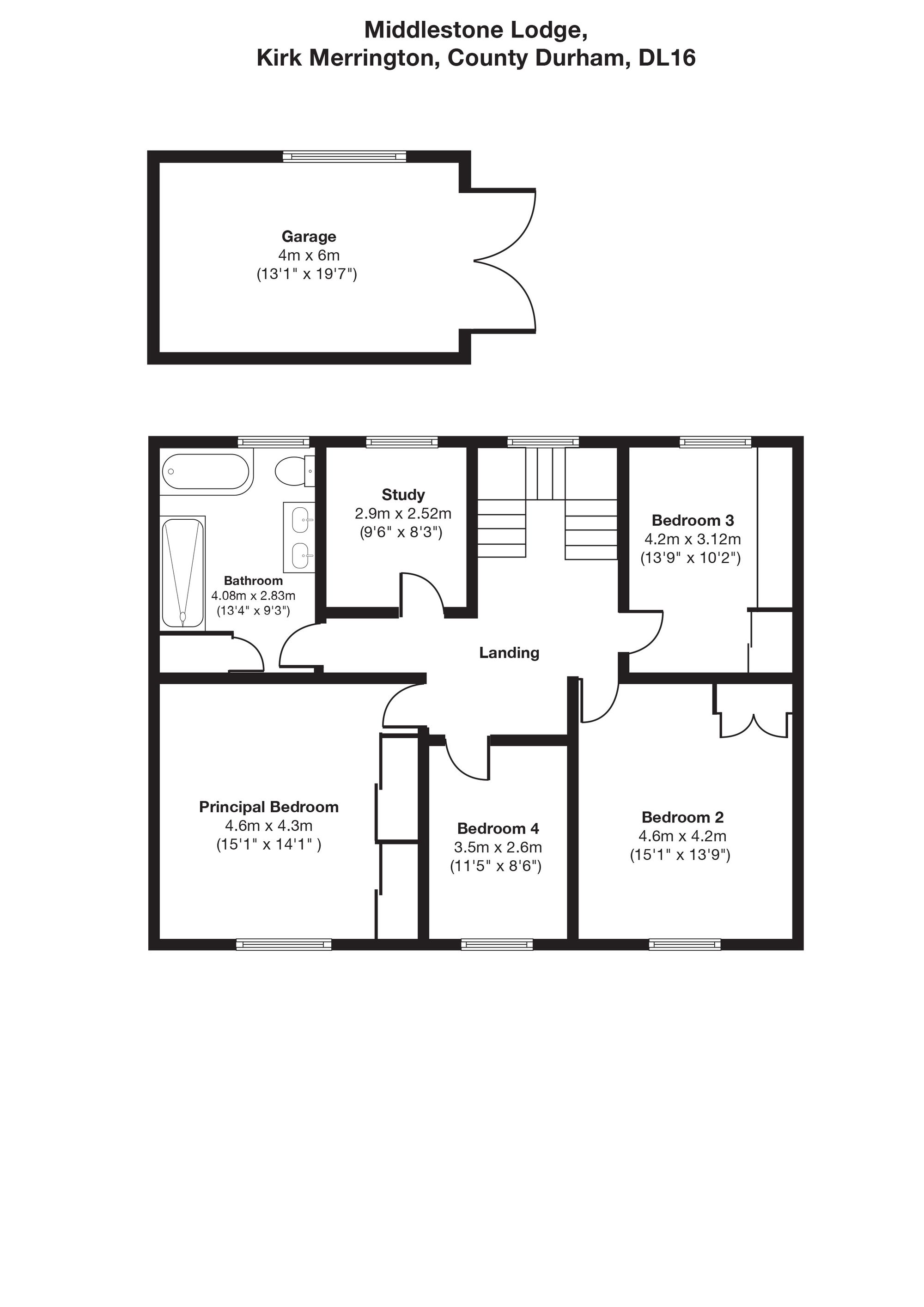 Middlestone Lodge, Spennymoor floorplan