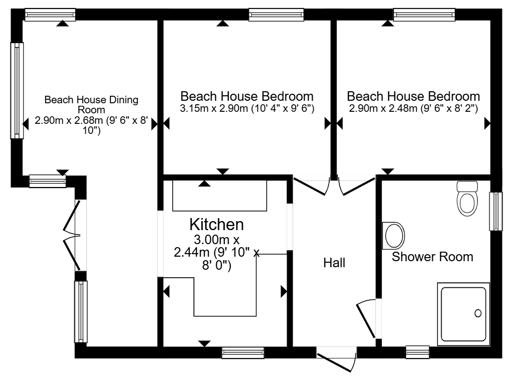 Sea View Chalet,, Beach Road, Isle of Anglesey floorplan