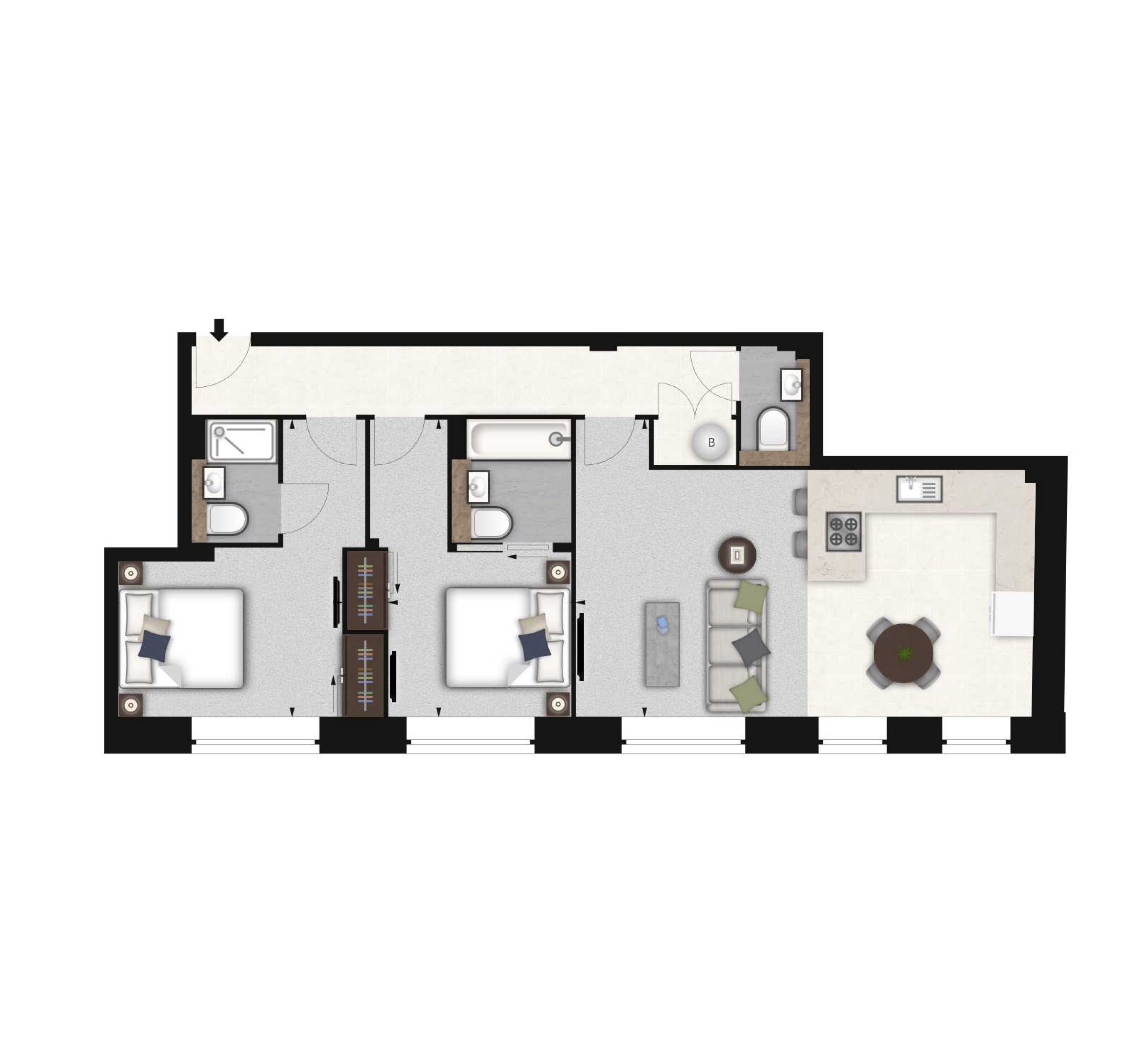 Palace Wharf, Rainville Road, London floorplan