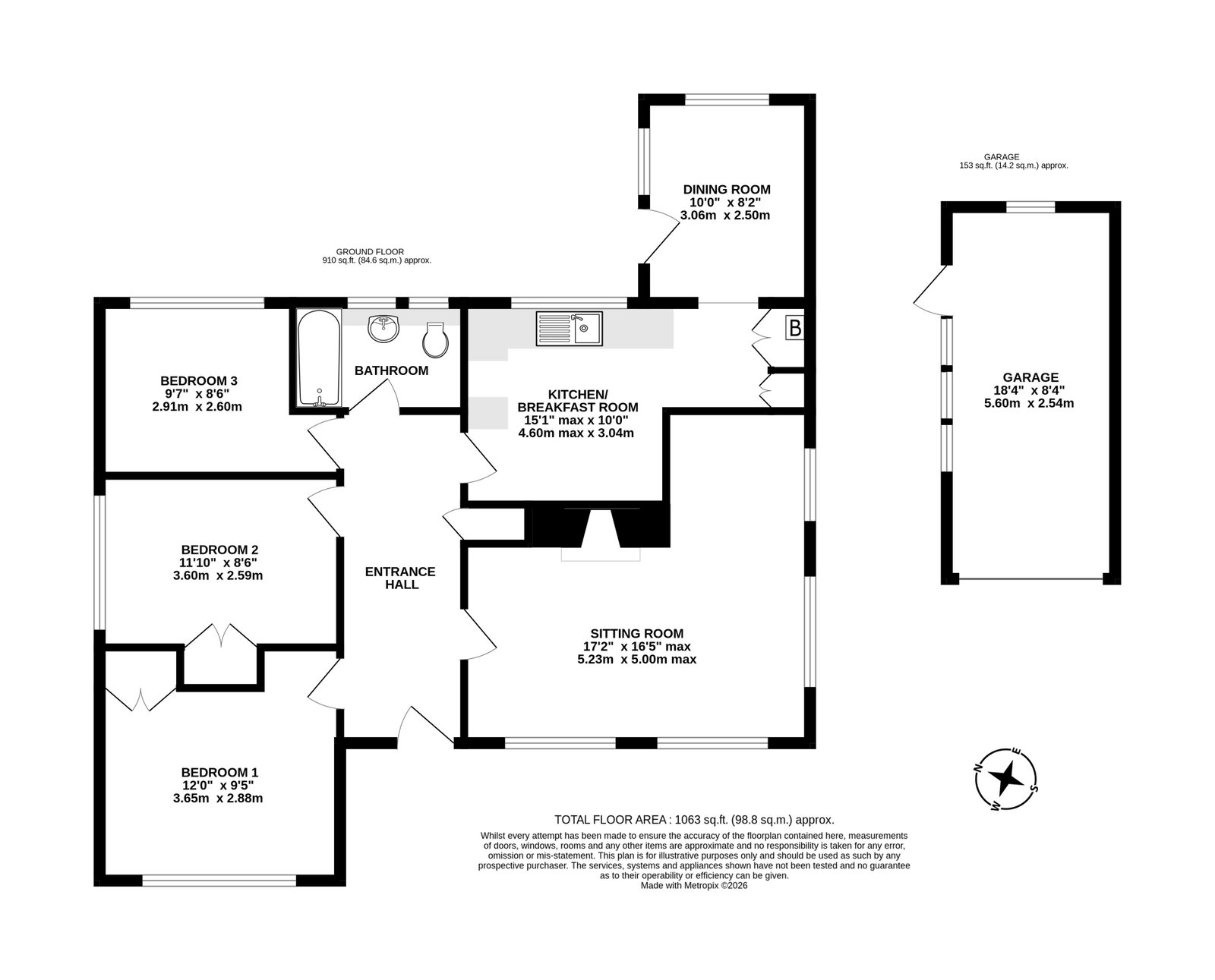 Avalon, 15 Salisbury Road, Alresford floorplan