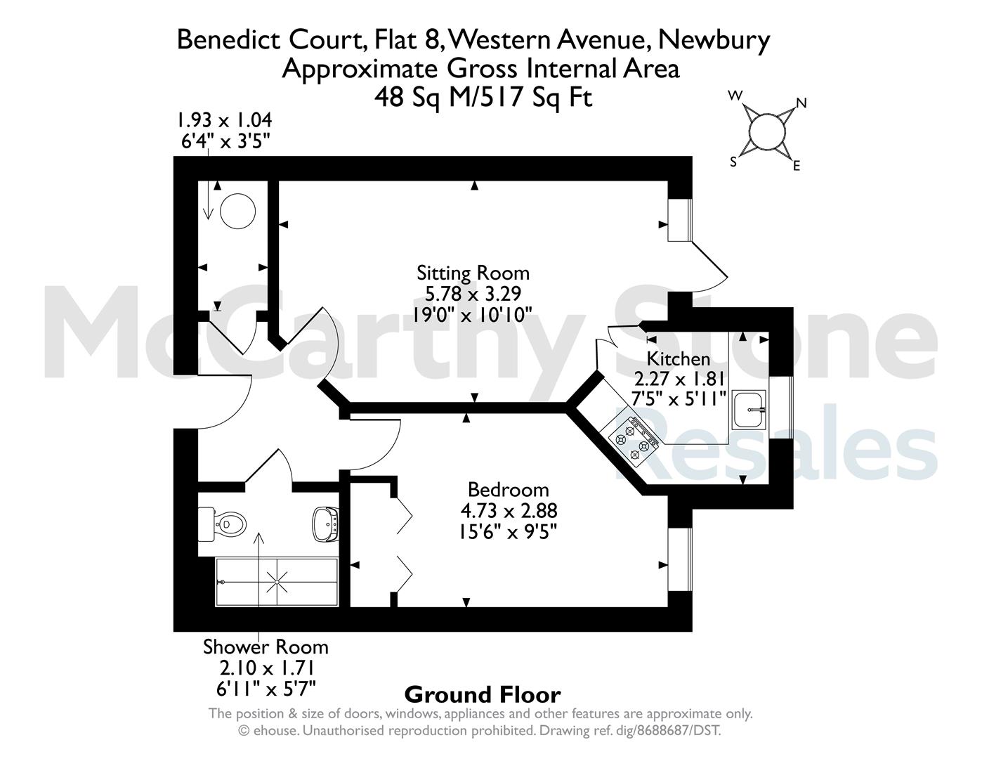 8 Benedict Court, Western Avenue, Newbury floorplan