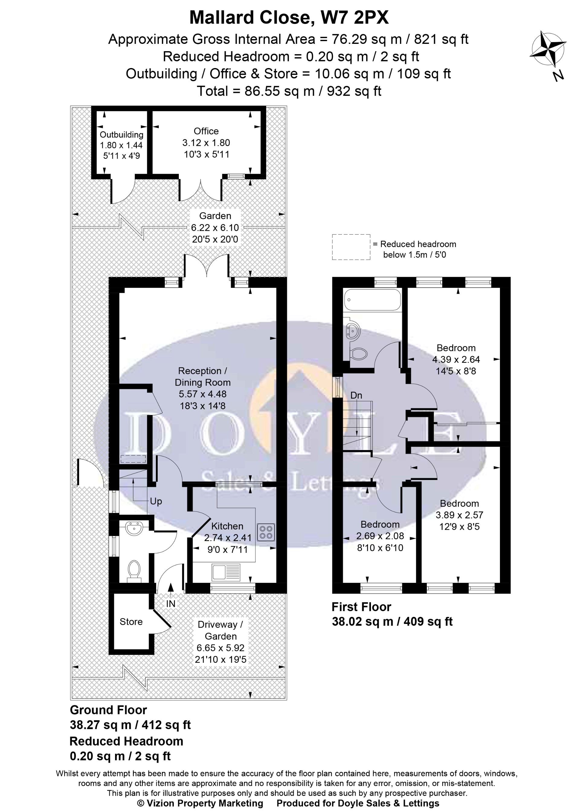 1, Mallard Close, London floorplan