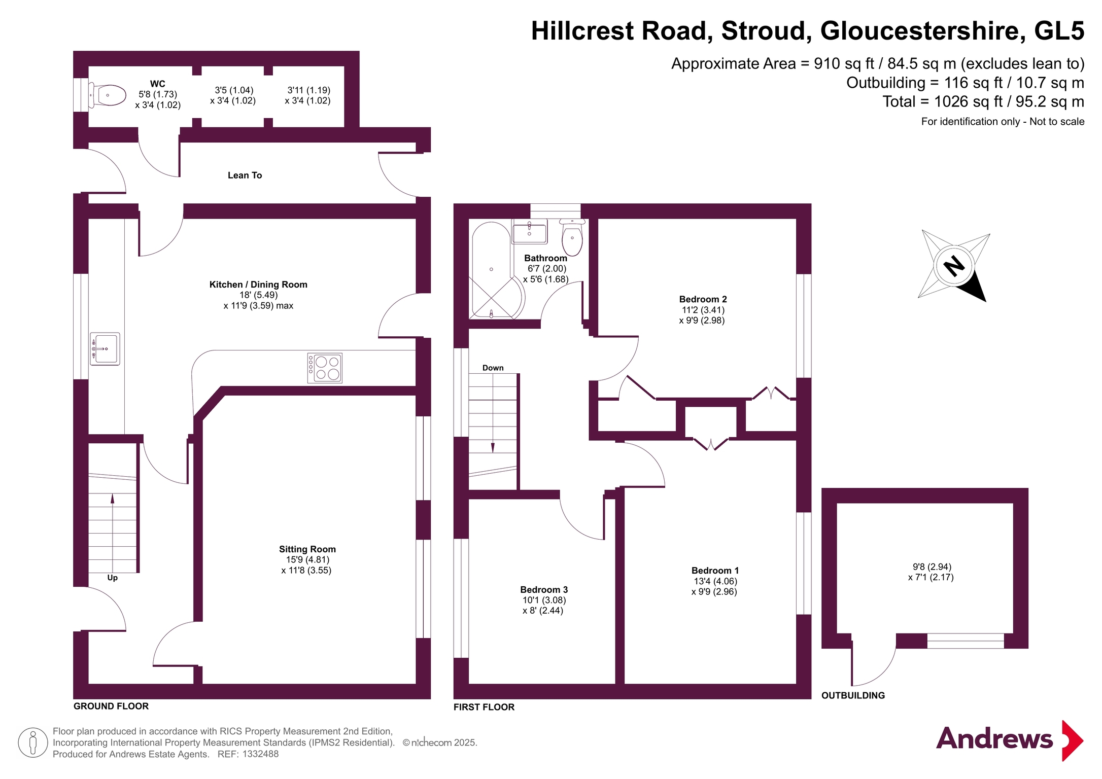 22, Hillcrest Road, Gloucestershire floorplan