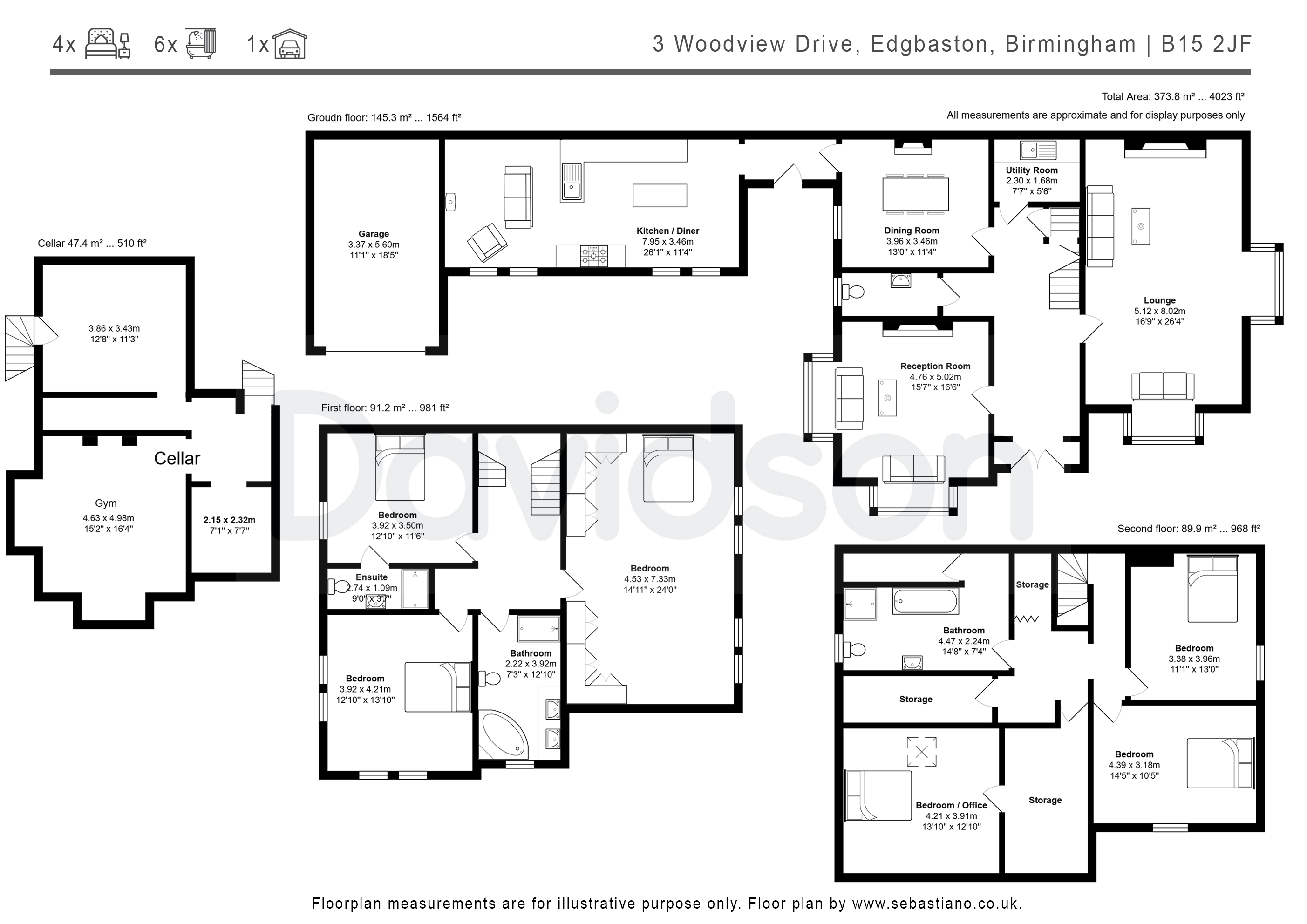 3, Woodview Drive, Birmingham floorplan