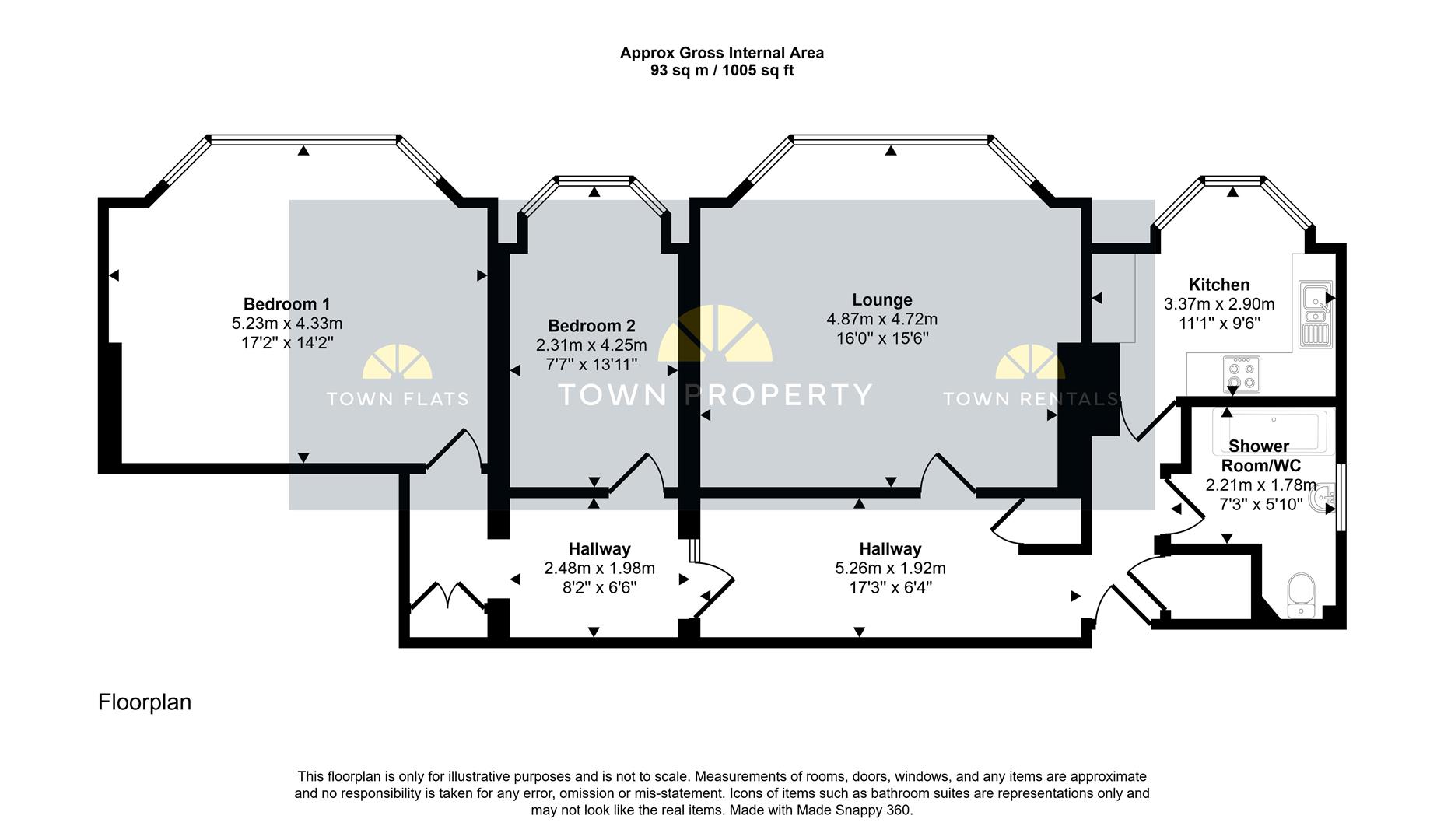 3, St. Johns Court, St. Johns Road, Eastbourne floorplan