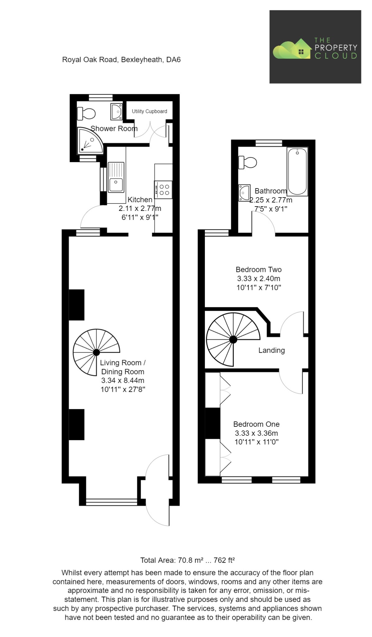 Royal Oak Road, Bexleyheath, Kent DA6, 2 bedroom end terrace house for