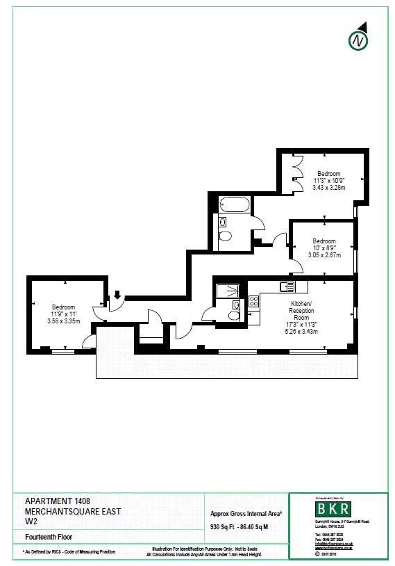 3 Bedrooms Flat to rent in 4B Merchant Square East, London W2