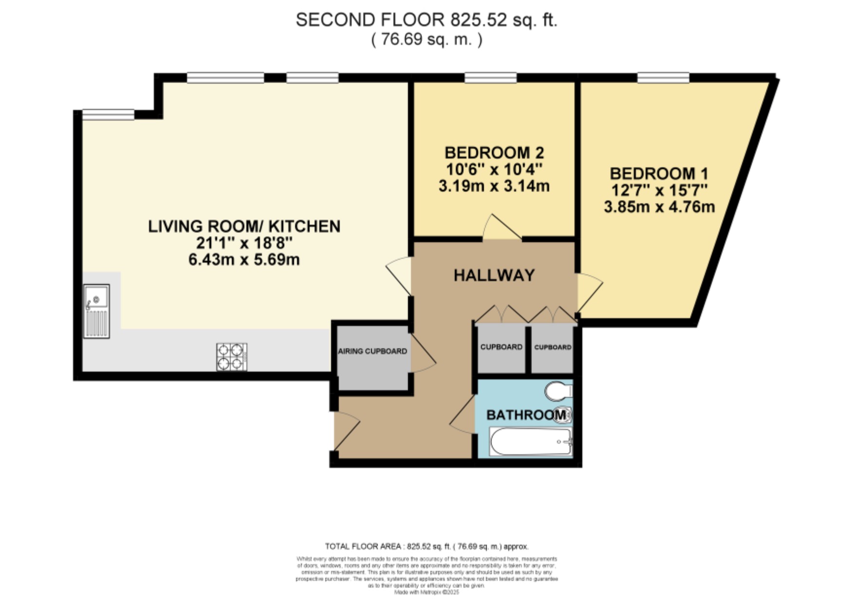 Flat 15, Elysium House, Redvers Road, Chatham floorplan