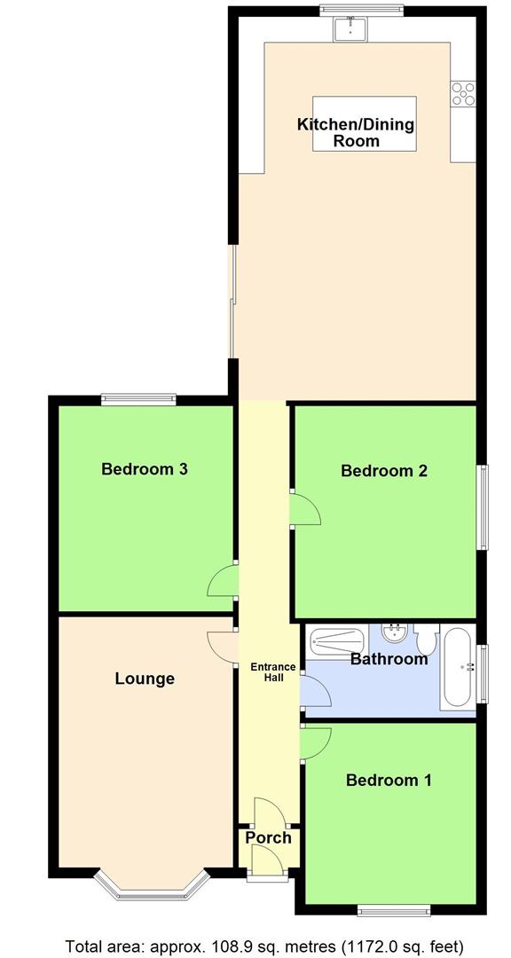 Tytton Lane East, Wyberton, Boston PE21, 3 bedroom bungalow for sale