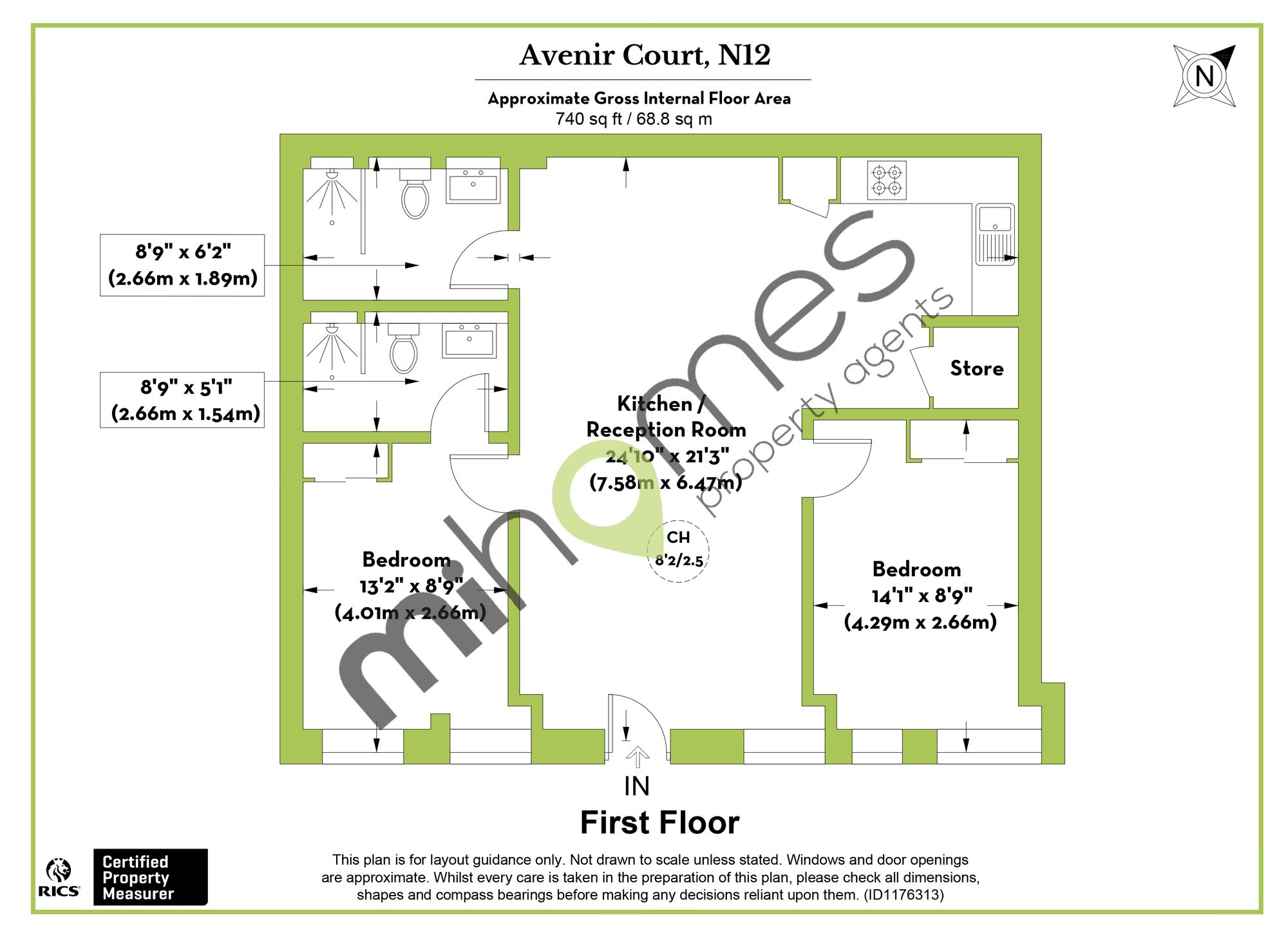 Flat 42, Avenir Court (2 BED), Ballards Lane, London, London floorplan