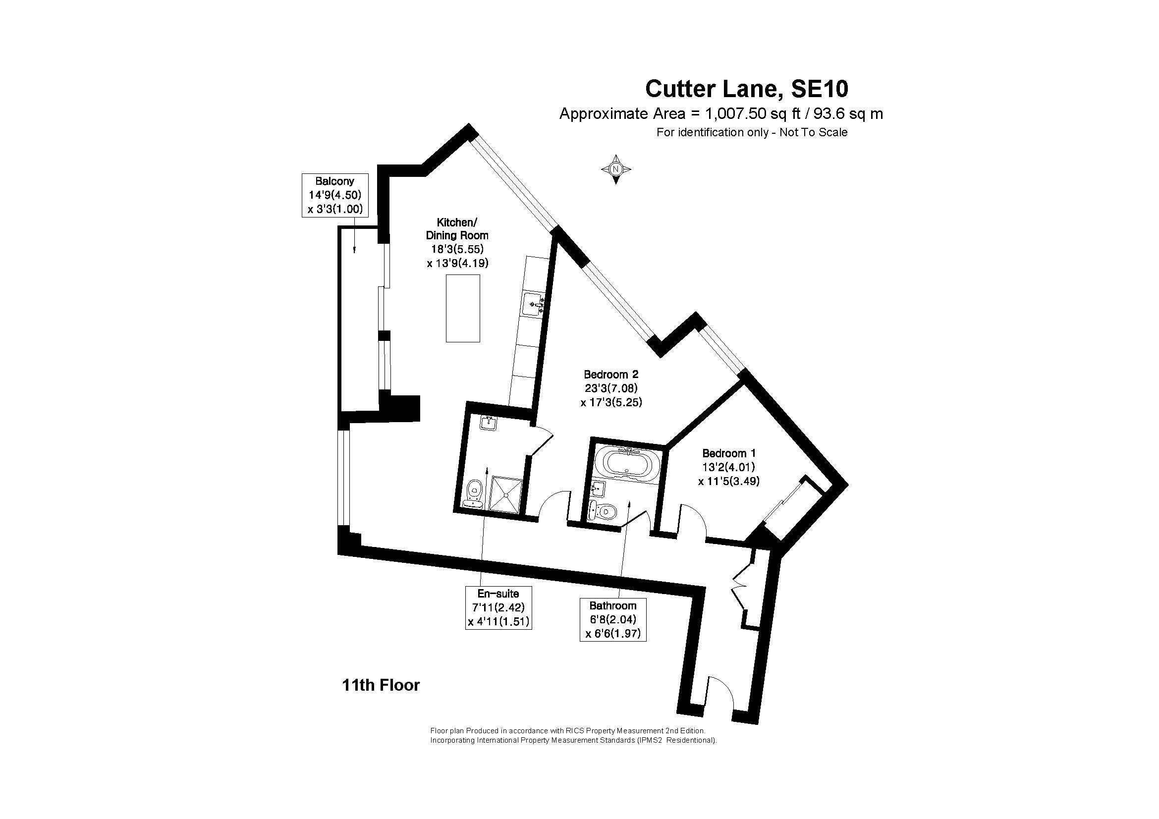 2 UPPER RIVERSIDE, Cutter Lane, London floorplan