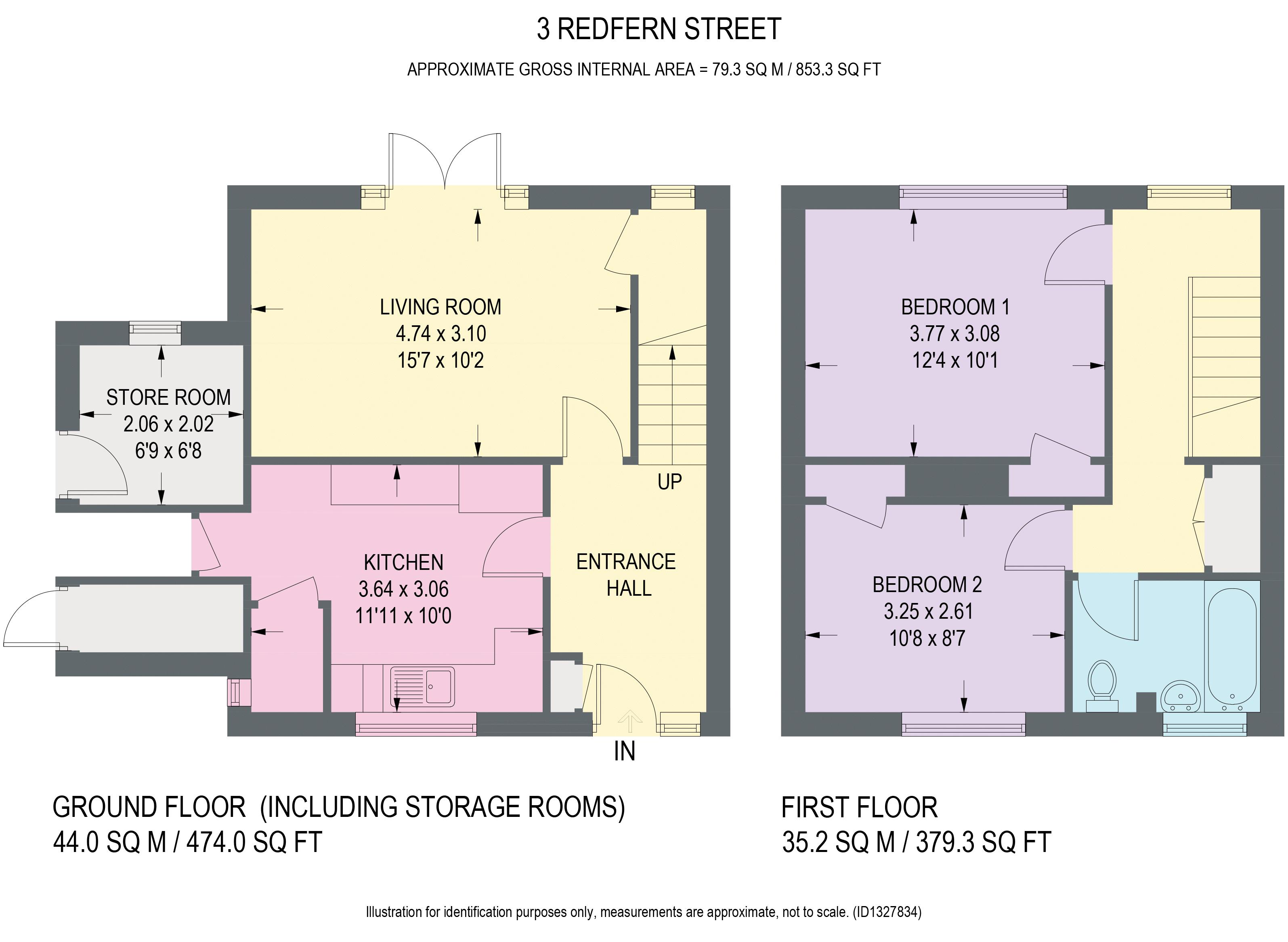 3, Redfern Street, Chesterfield floorplan