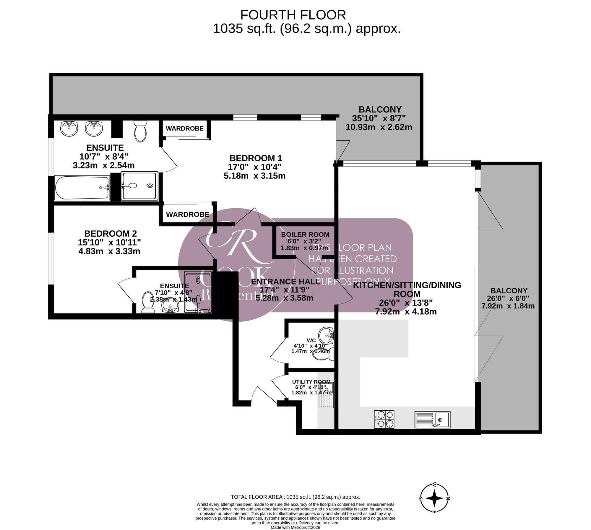 Flat 14, Harris Court, Cheltenham floorplan