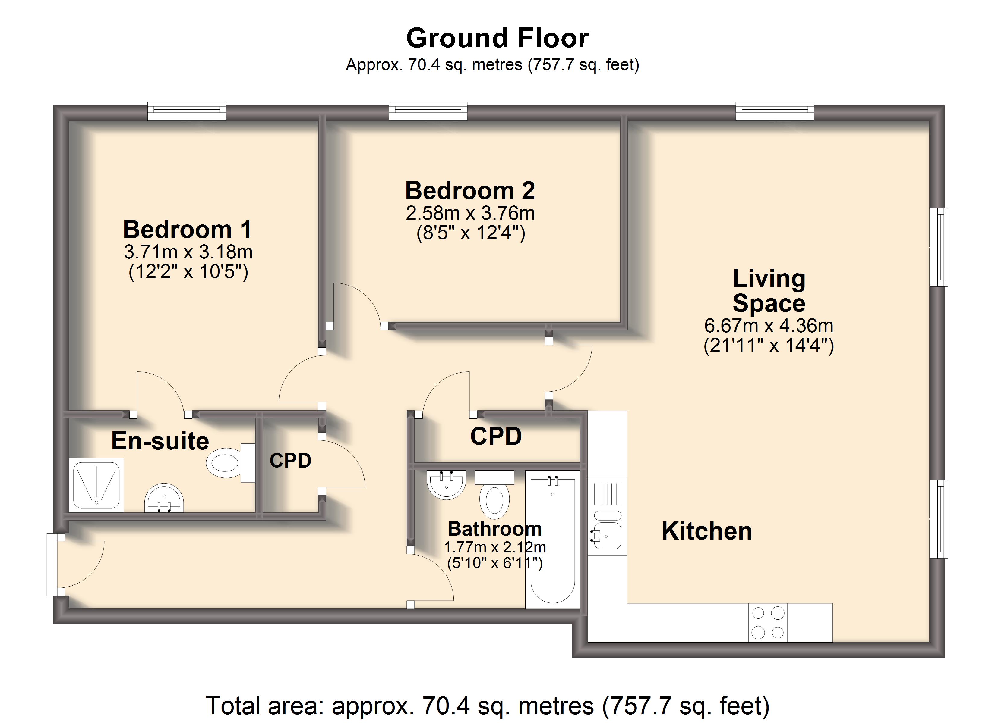 2 Bedrooms Flat to rent in Weston View, Sheffield S10