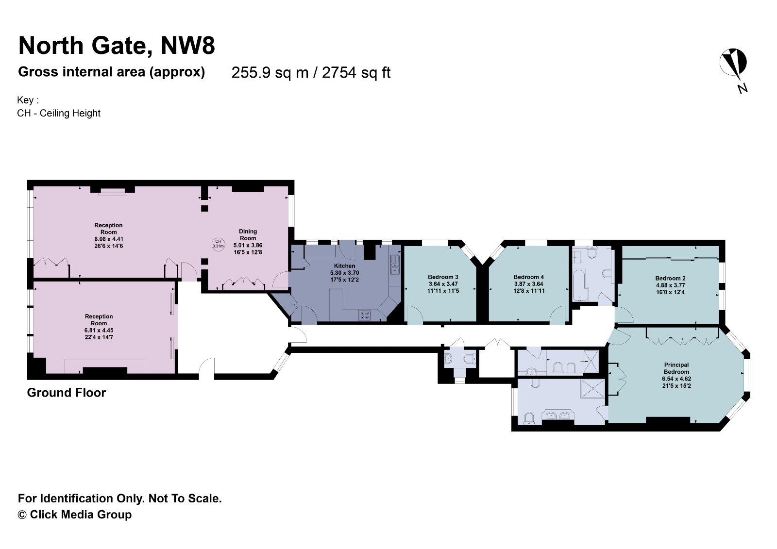 Flat 49, North Gate,, Prince Albert Road, London floorplan