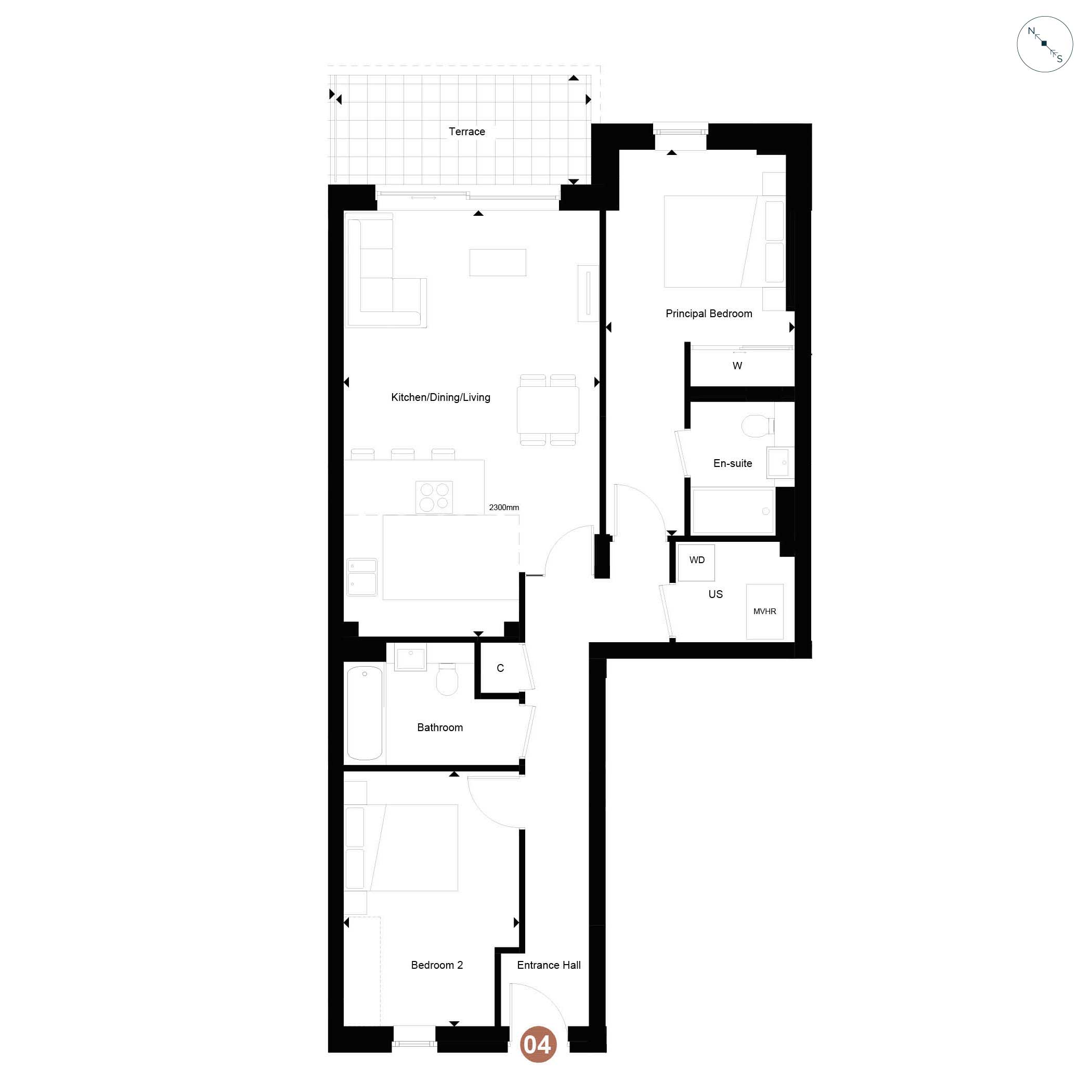 Apt 4 The Clifton Collection,, Apartment 4, The Clifton Collection, Clifton floorplan