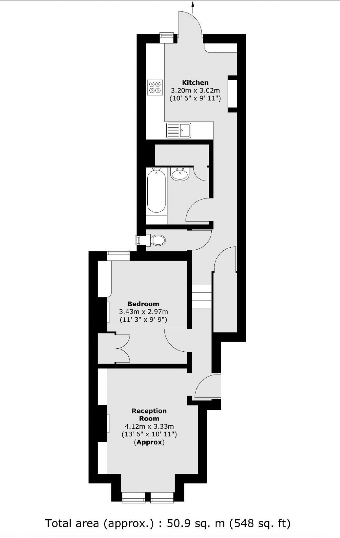 Ground Floor Flat 109, Twilley Street, London floorplan