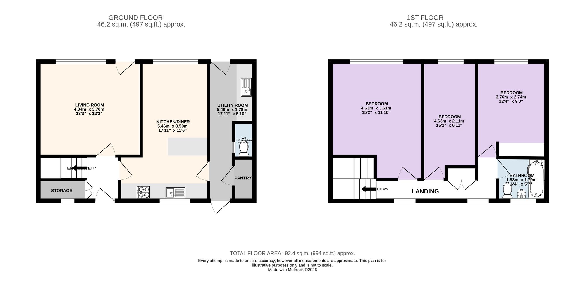 18 Fairsnape Avenue, Preston floorplan