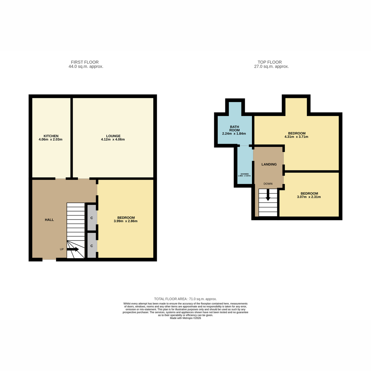 11d, Caledonia Street, Montrose floorplan