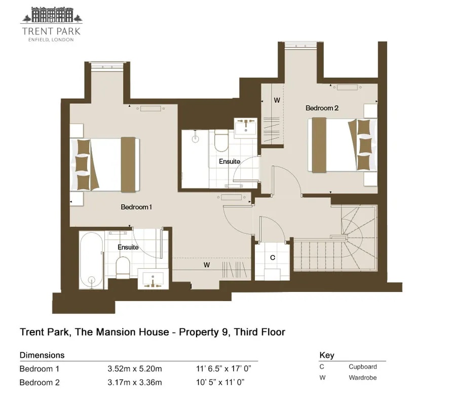 Trent Park, London floorplan