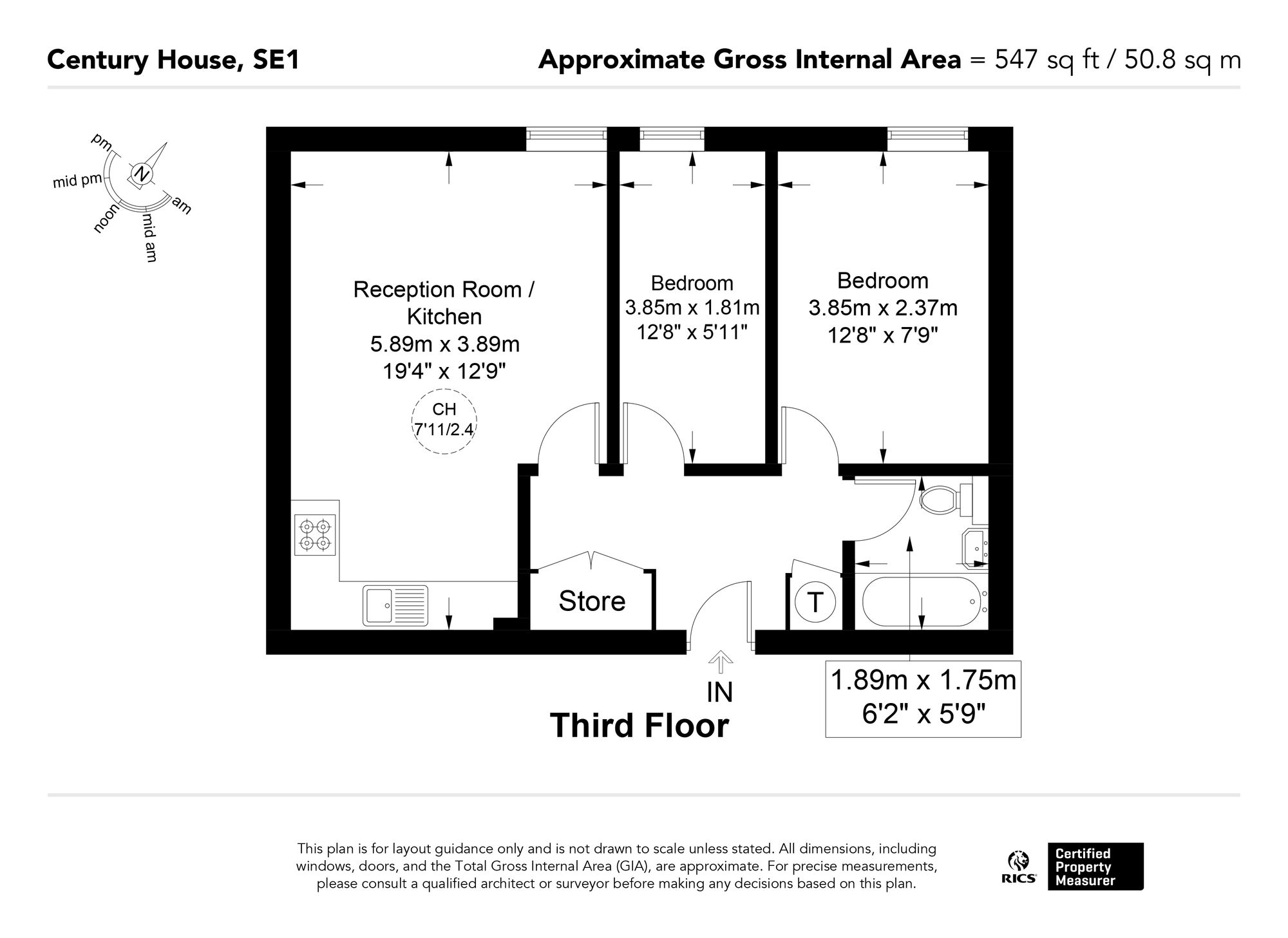 Flat 29, 102 Westminster Bridge Road, London floorplan
