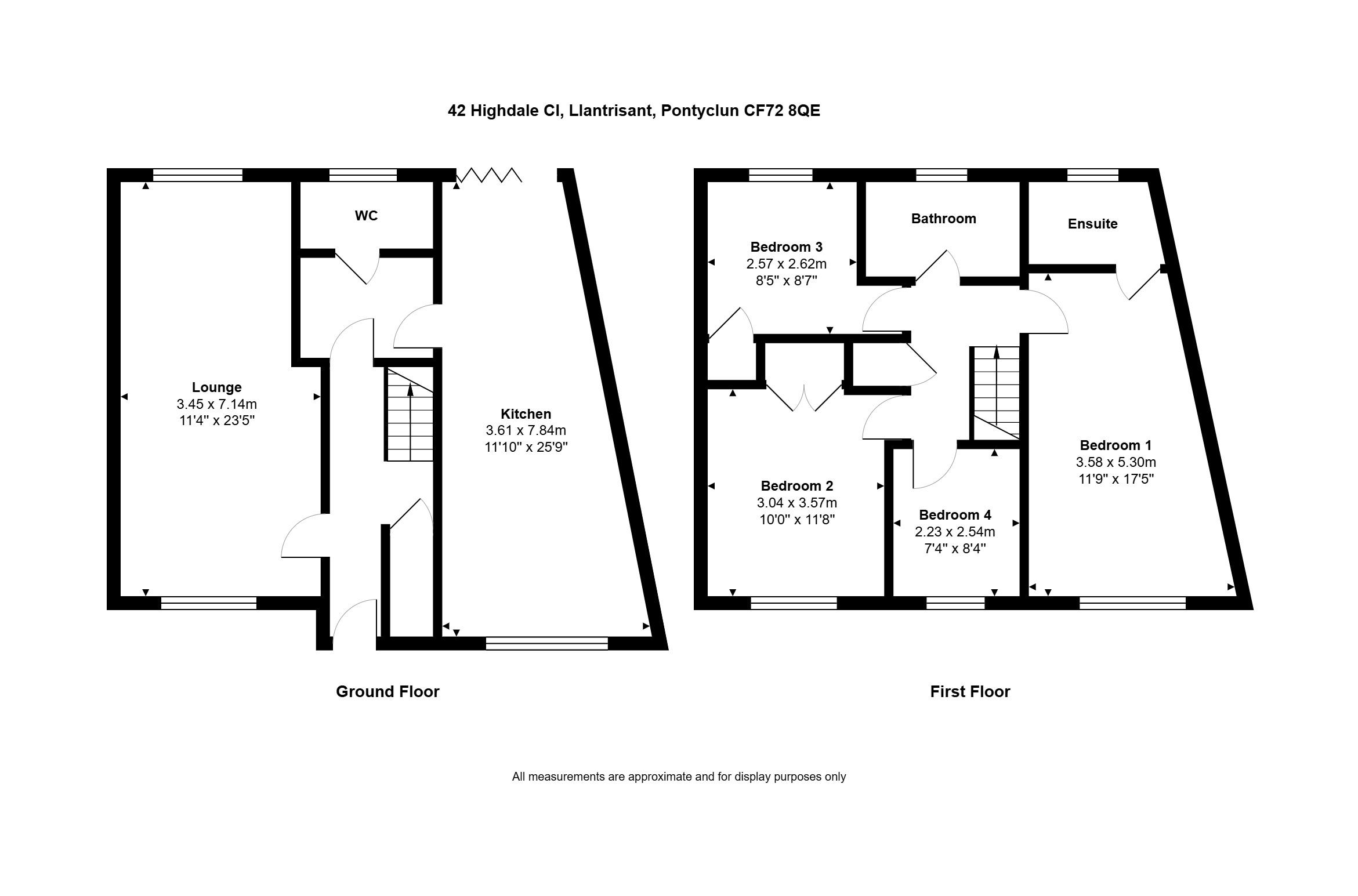 42, Highdale Close, Llantrisant floorplan