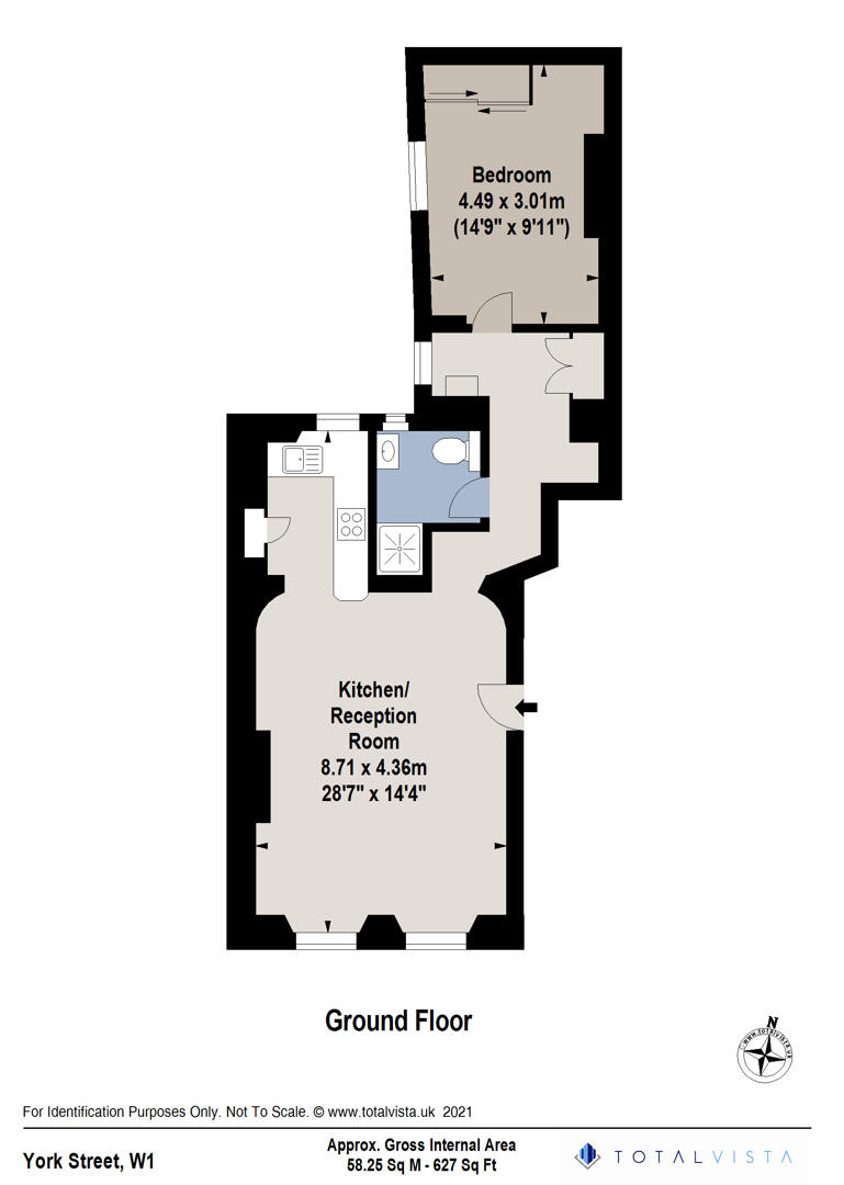 Flat 2, 40, York Street, London floorplan