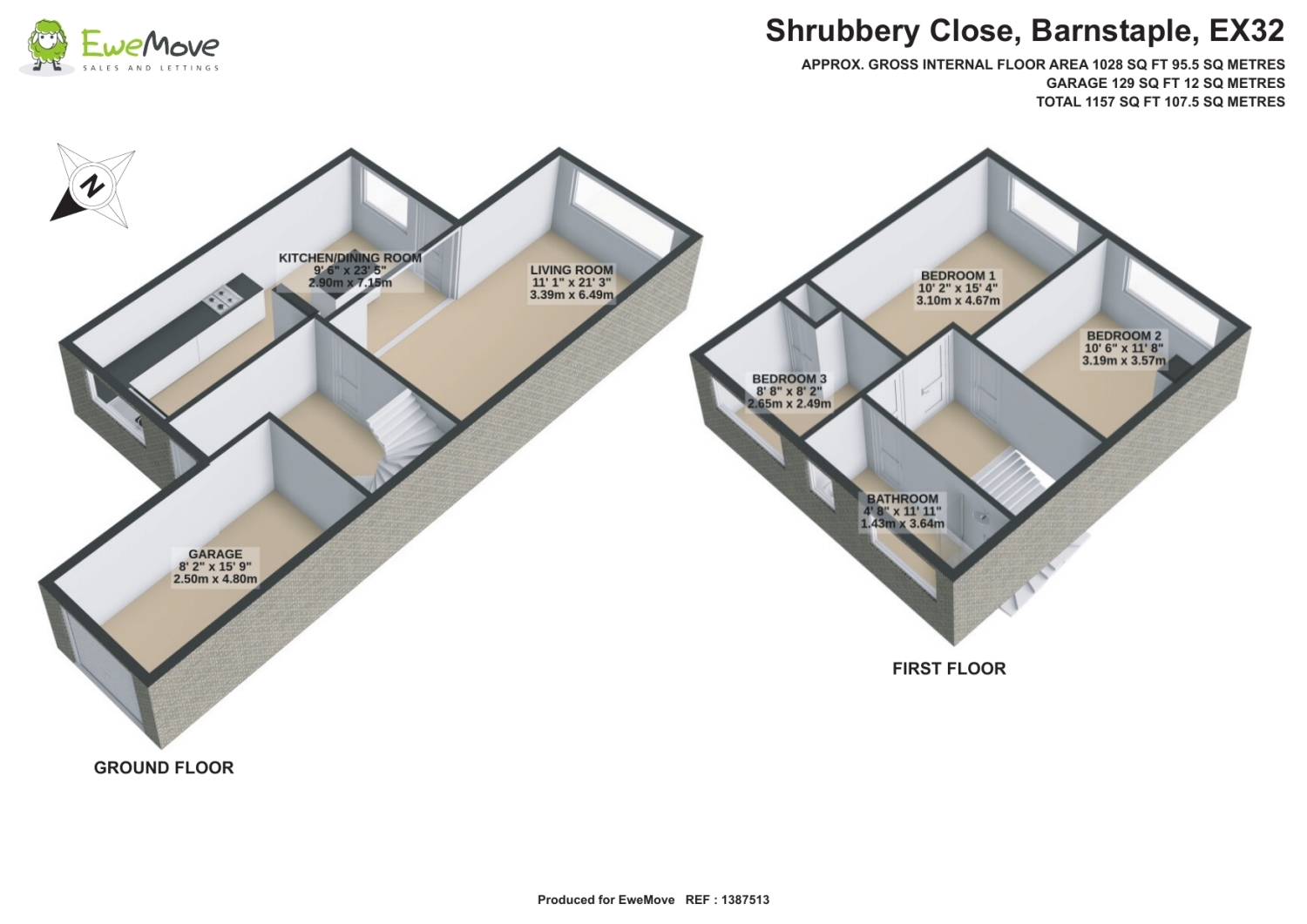 6, Shrubbery Close, Barnstaple floorplan