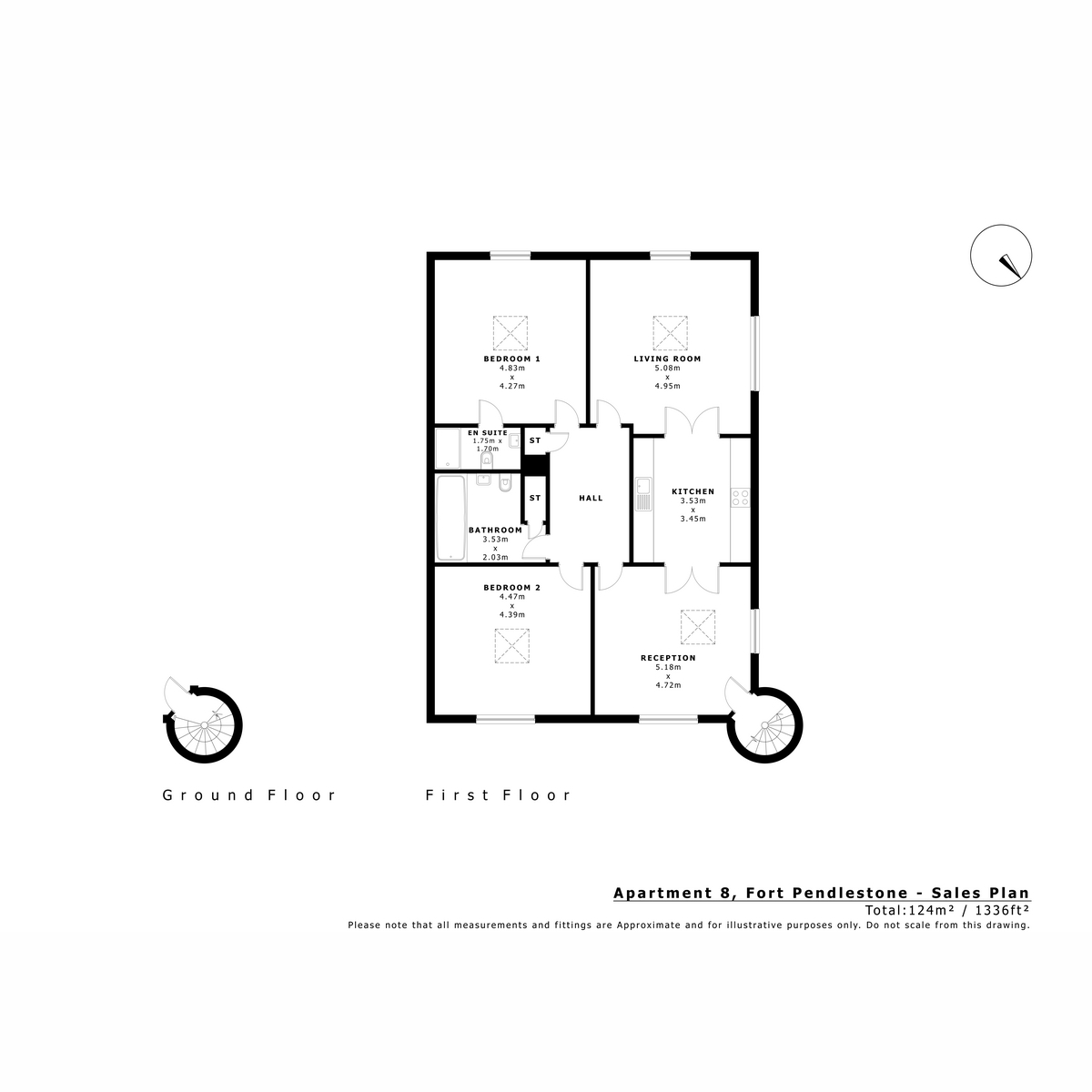 Flat Apartment 8, Fort Pendlestone, Telford Road, Bridgnorth floorplan