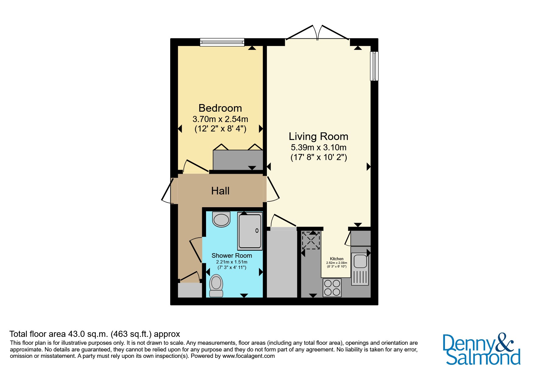 Flat 26, Morgan Court, Worcester Road, Malvern floorplan