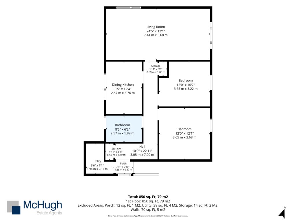 1A, Ivy Cottage, Duntocher floorplan