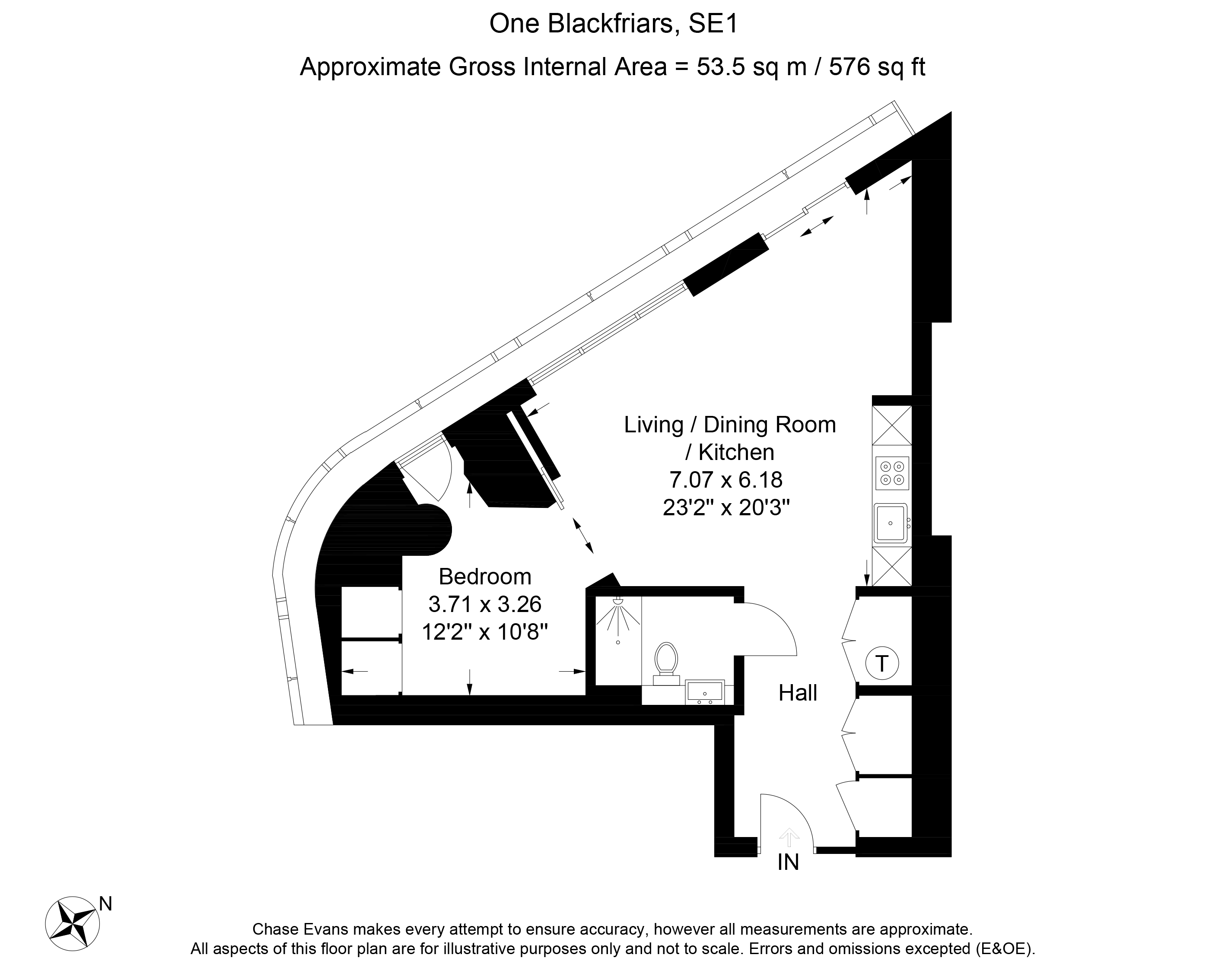 1 Bedrooms Flat to rent in One Blackfriars, Blackfriars Bridge Road, Southwark SE1