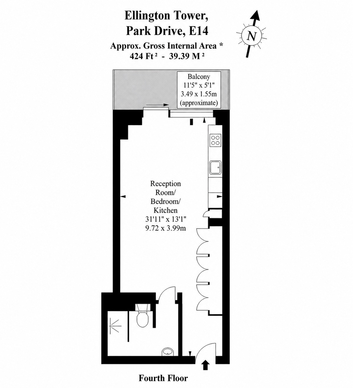Ellington Tower, Park Drive, Canary Wharf, London floorplan