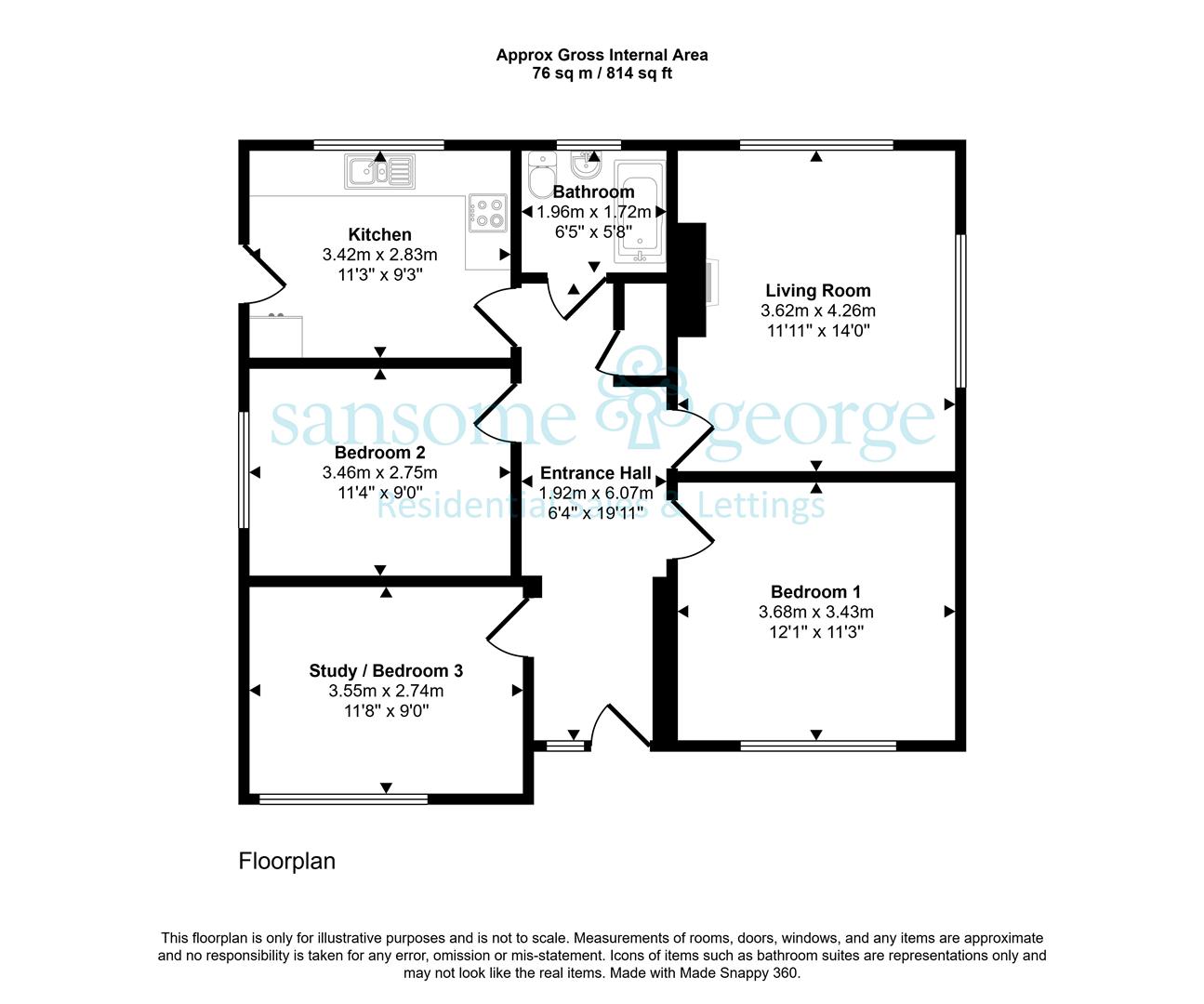 36, Clayhill Road, Reading floorplan