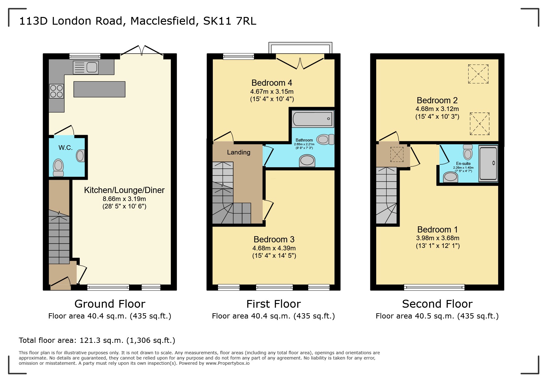 113D, London Road, Cheshire floorplan